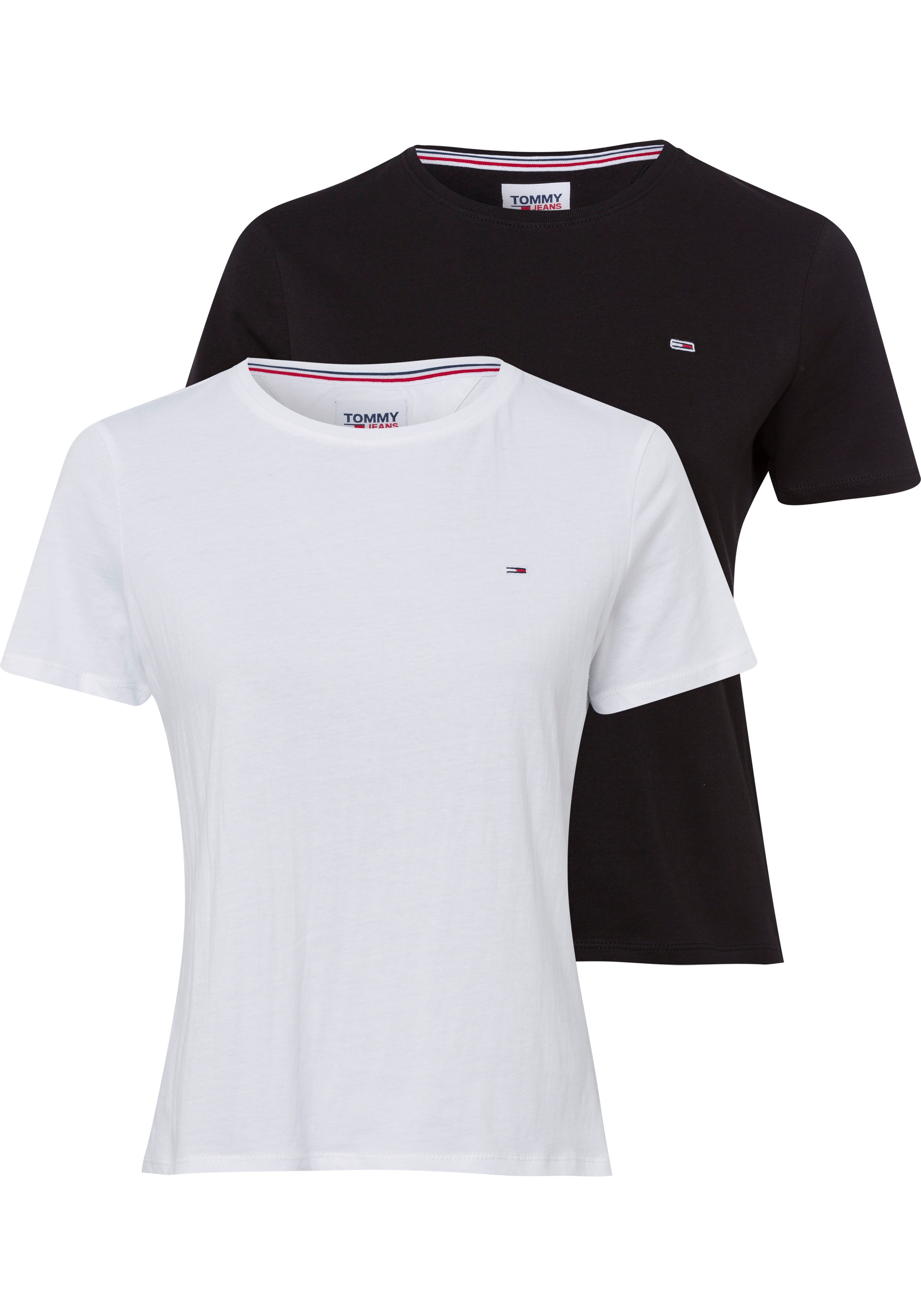 Tommy Jeans Rundhalsshirt »TJW 2PACK SOFT JERSEY TEE«, (2 tlg., 2er-Pack), mit Tommy... kaufen