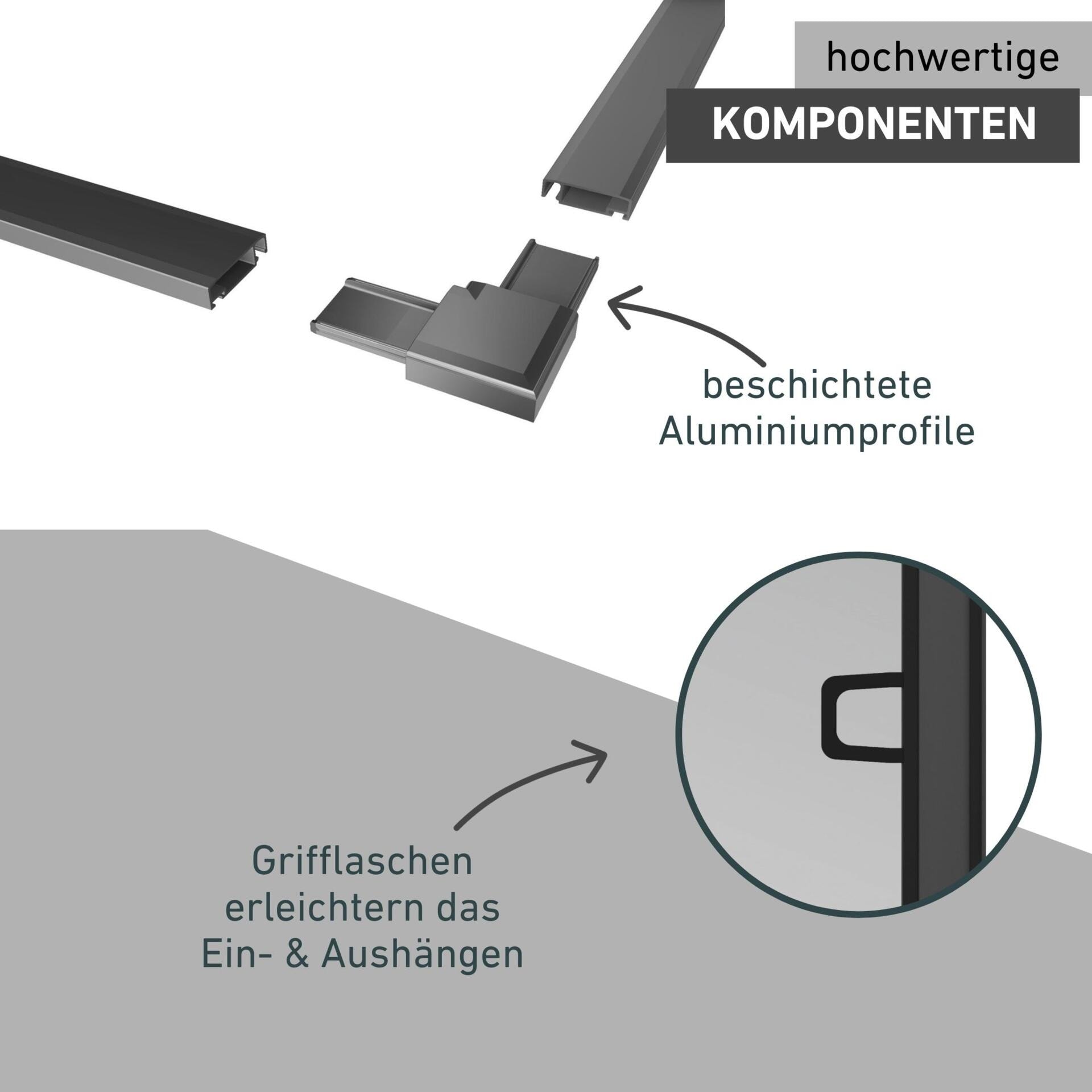 Windhager Insektenschutz-Fensterrahmen »Plus, aus Fiberglasgewebe mit Alurahmen, Fliegengitter Rahmenfenster« Fliegengitter in weiß, anthrazit erhältlich, 130x150cm, ohne bohren