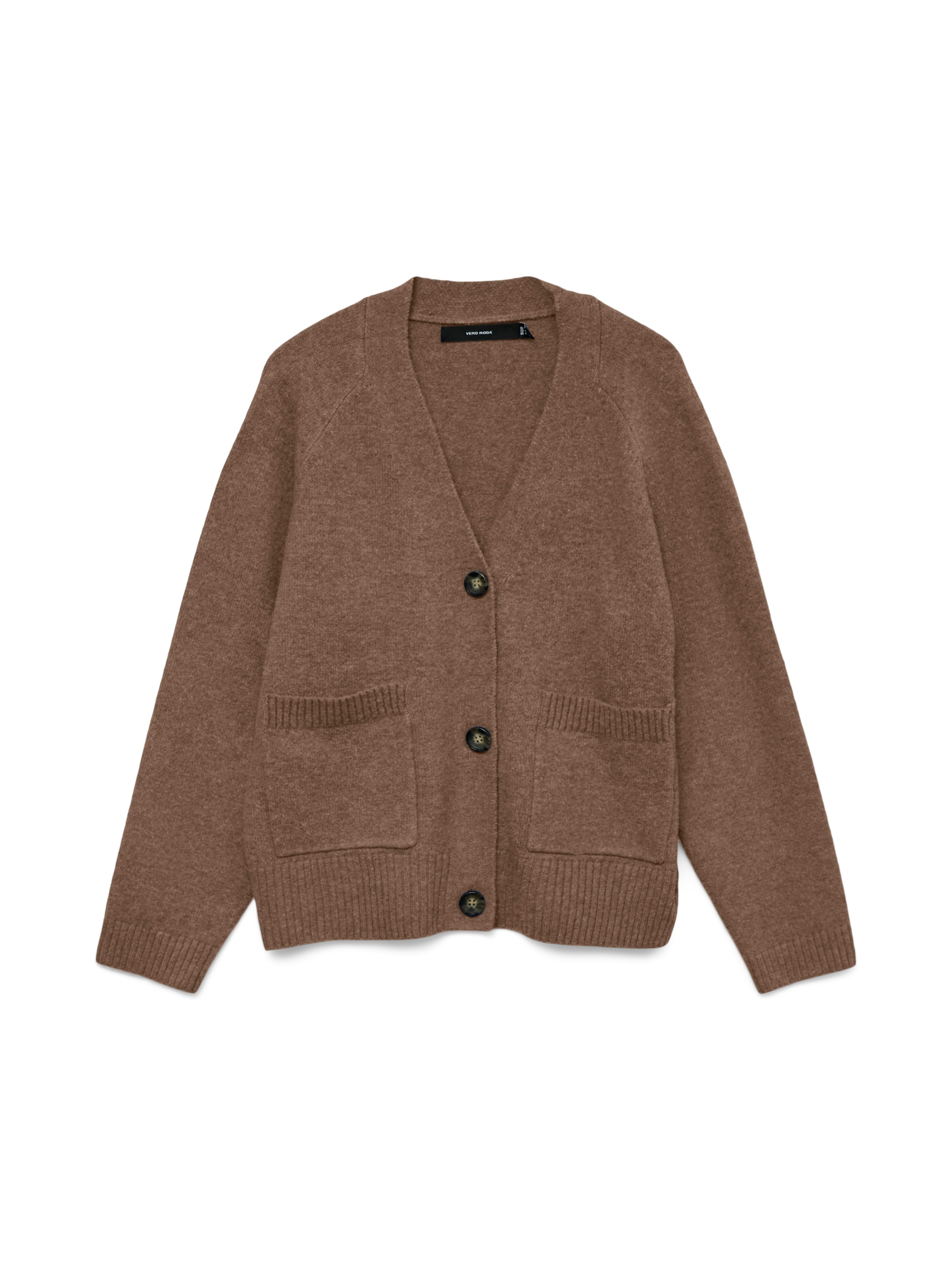 Vero Moda Strickjacke "VMBOOM LS V-NECK BUTTON CARDIGAN GA NOOS" Materialmix, loose fit
