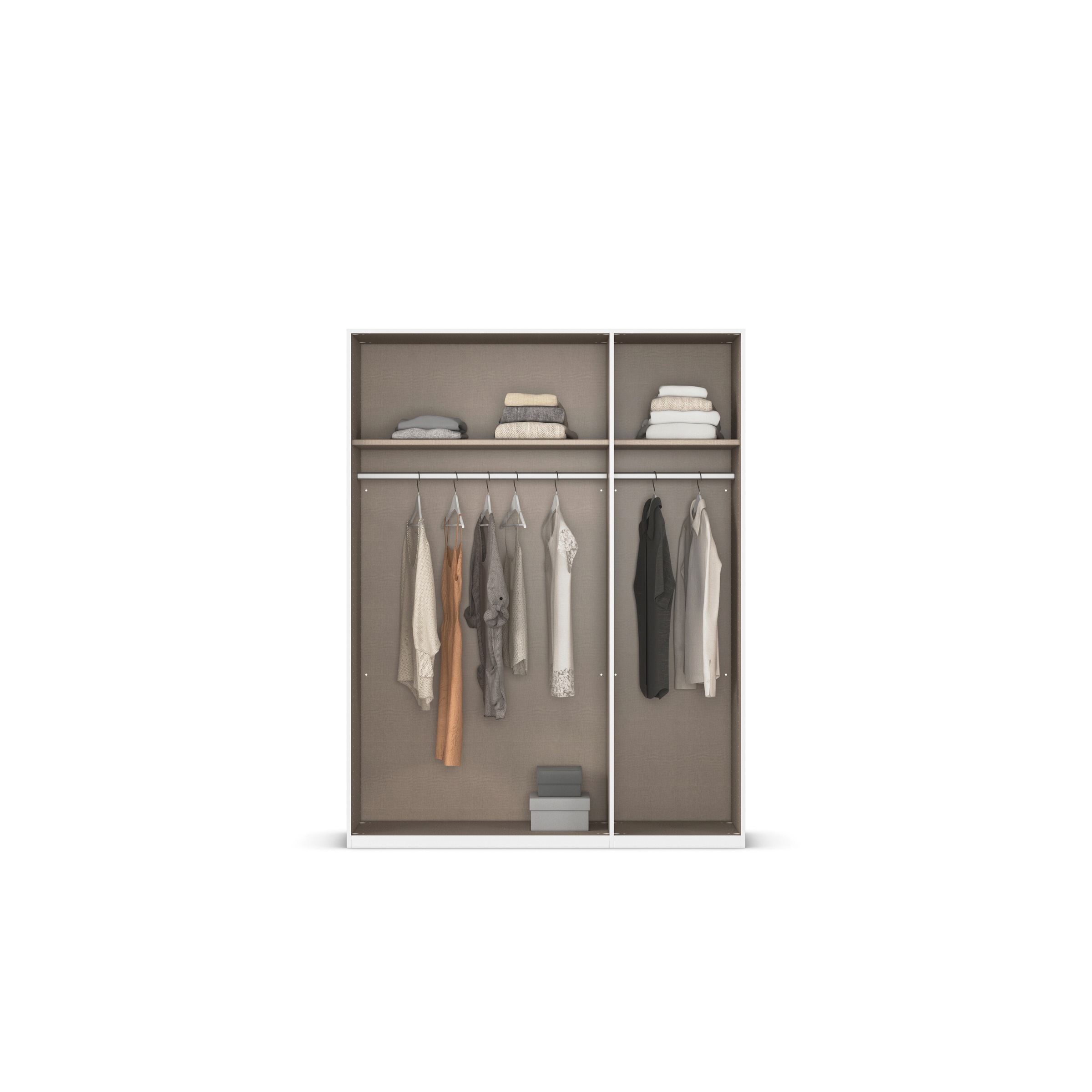 rauch Drehtürenschrank »Kleiderschrank Schrank Garderobe Schlafzimmerschrank EVELYN«, (in 2 Höhen 197 oder 210 cm erhältlich), in elegantem Stil, viel Stauraum 4 Breiten und 2 Höhen MADE IN GERMANY