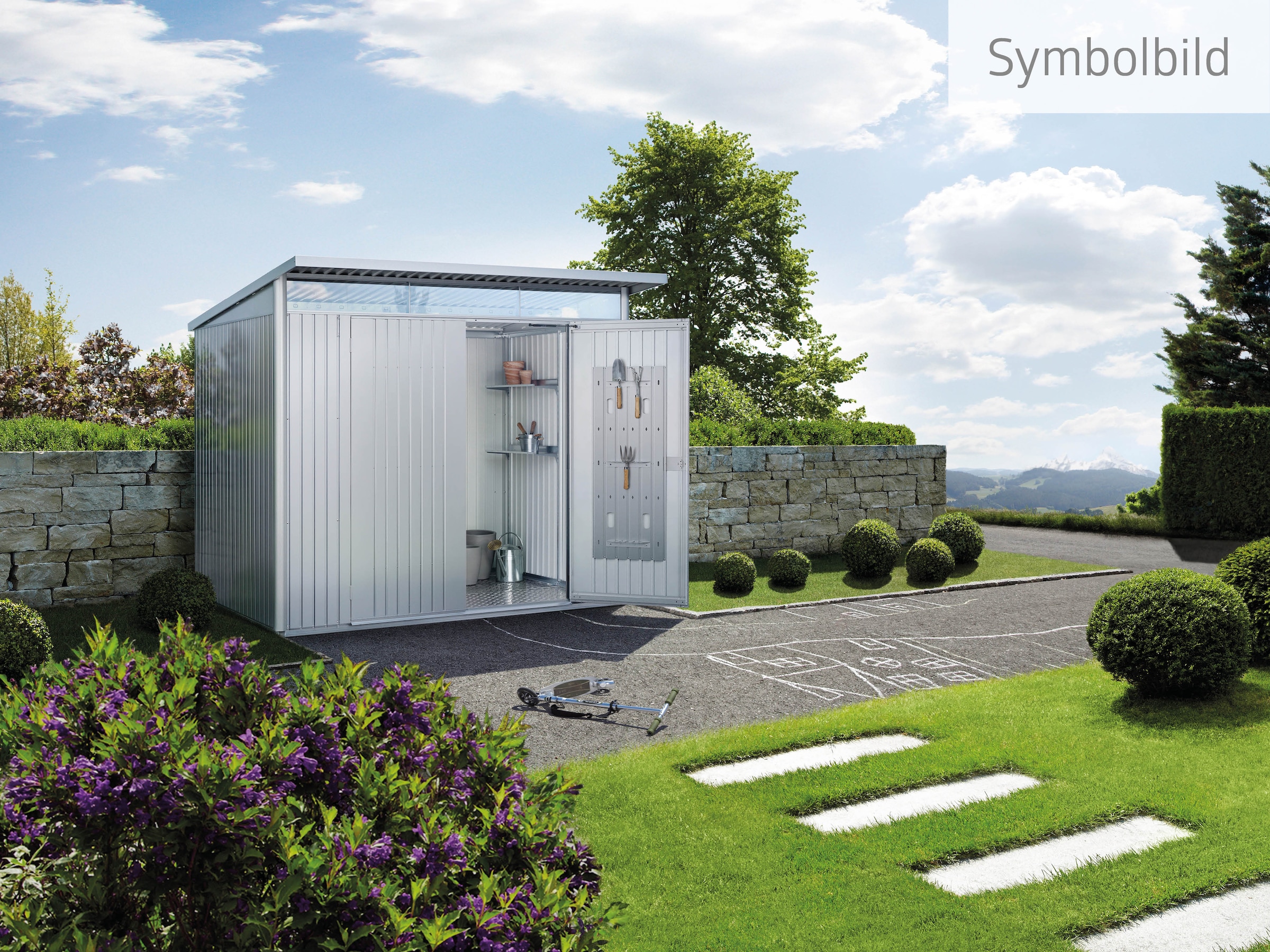 Biohort Gerätehaus "AvantGarde ECO Gr. A7" verschiedene Farben mit Doppeltür