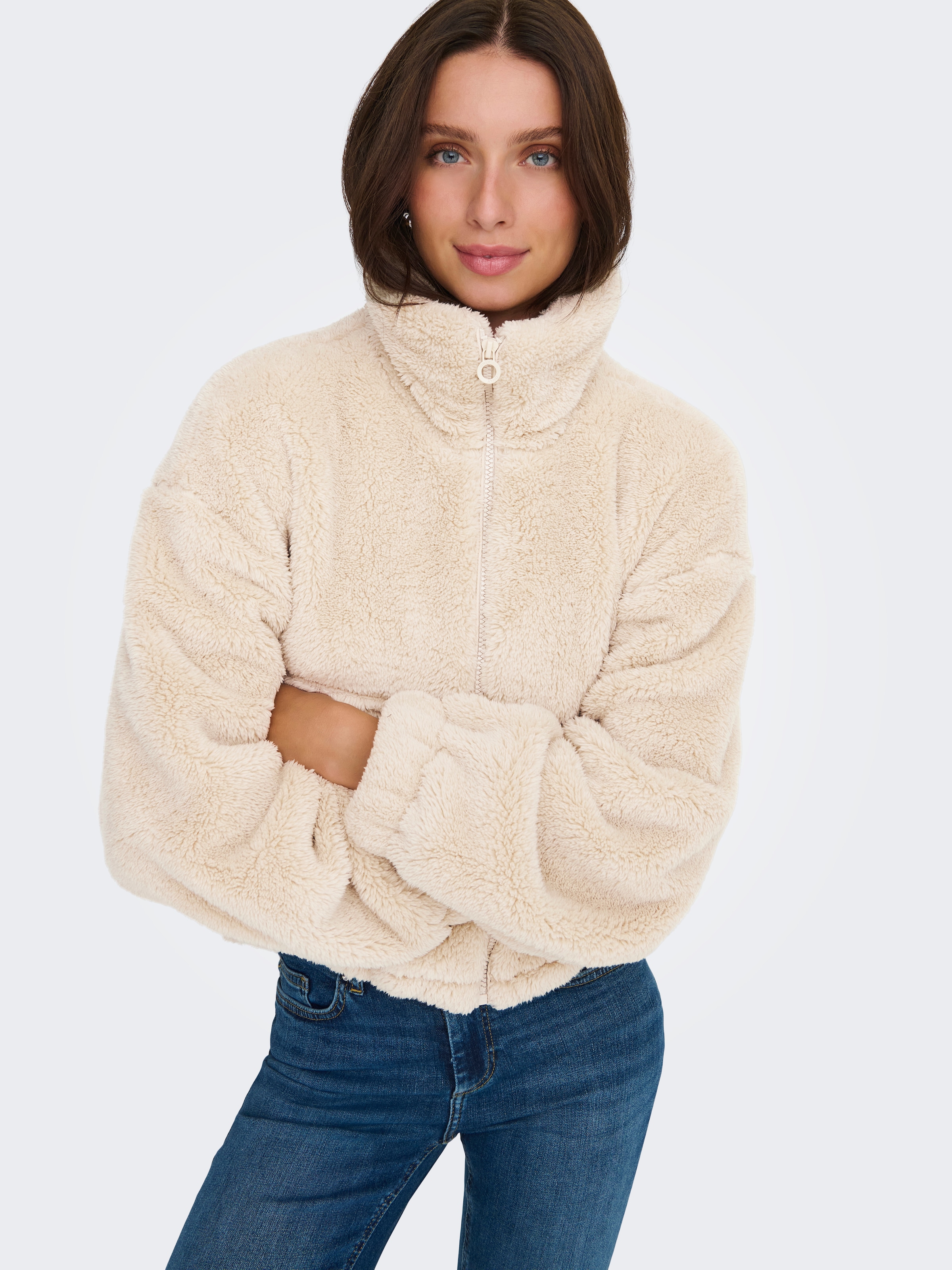 ONLY Plüschjacke "ONLANNA CONTACT LIFE SOL JACKET CC OTW" mit aufgesetzten günstig online kaufen