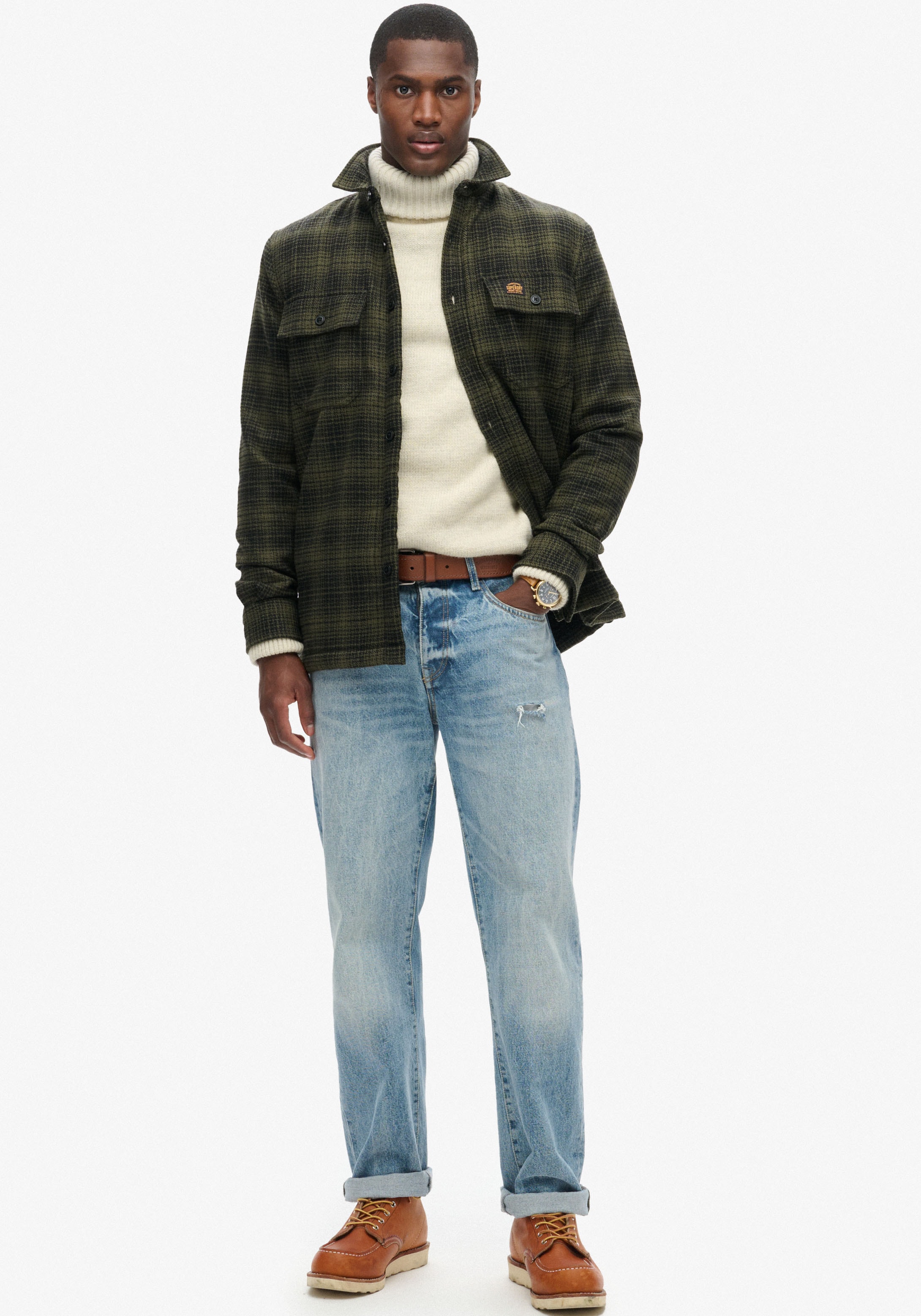 Superdry Langarmhemd »Wool Miller Overshirt«