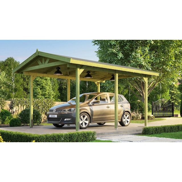 | bestellen Einzelcarport Massivholzdach, kdi, BAUR mm cm, Holz, 18 270 611«, »Satteldachcarport online naturbelassen weka