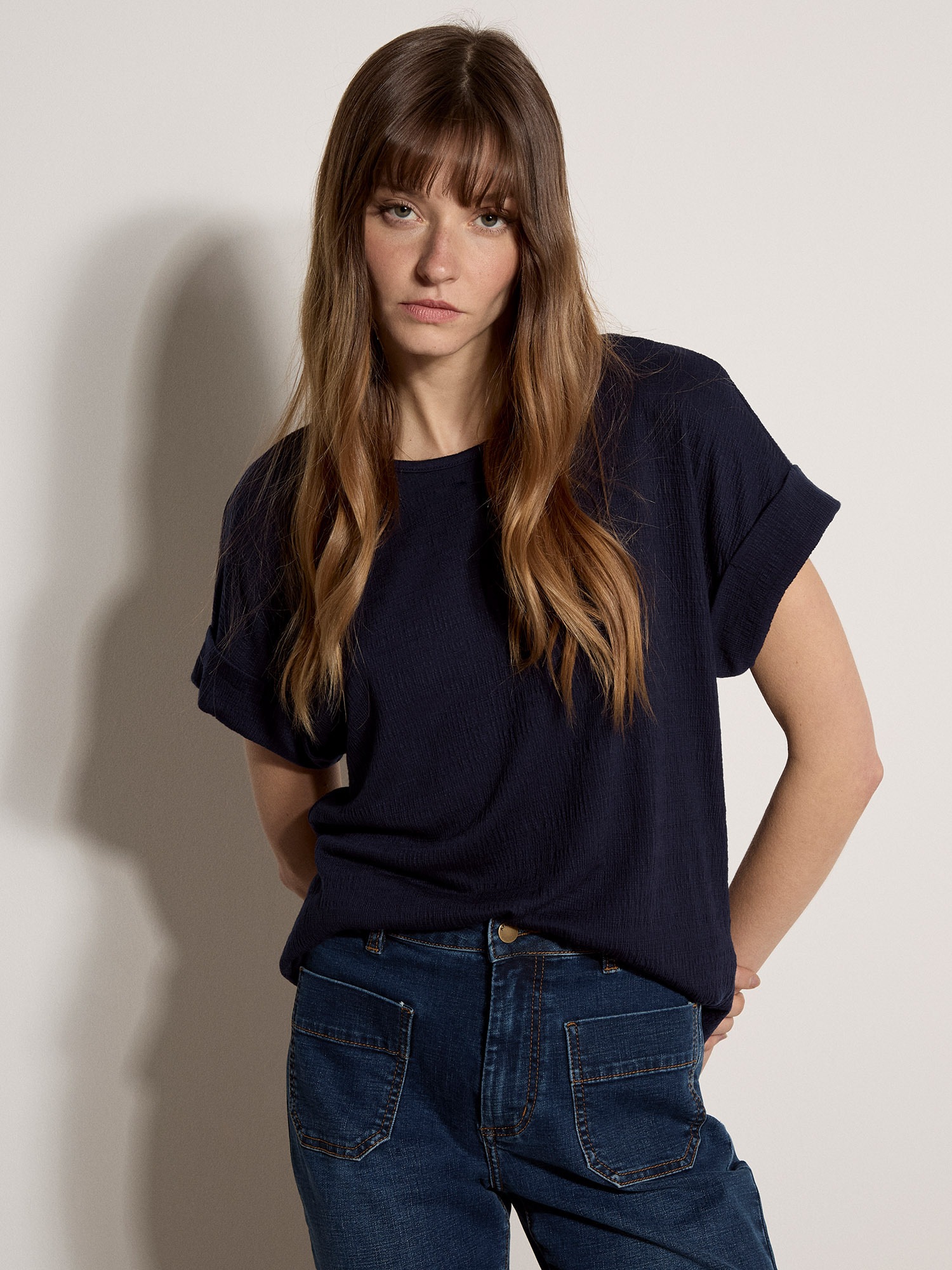Apricot T-Shirt "Strukturiertes T-Shirt"
