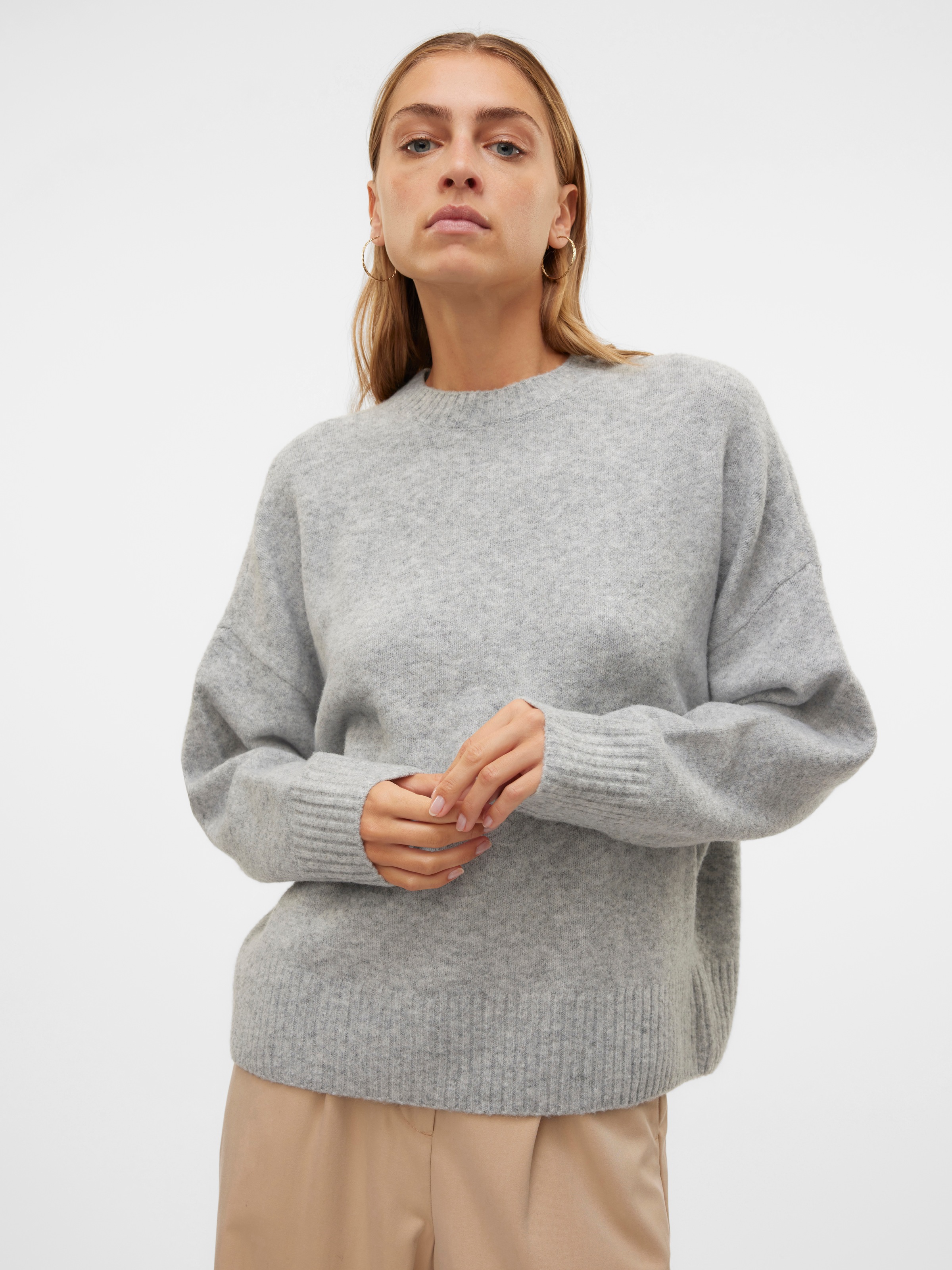 Vero Moda Strickpullover »VMBOOM LS O-NECK PULLOVER GA NOOS«