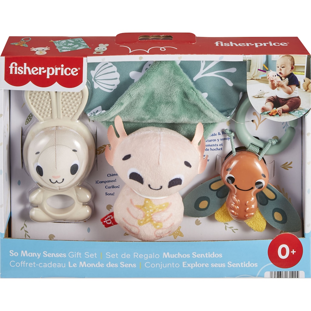 Fisher-Price® Greifspielzeug »Geschenkset: Sensorische Erlebnisse«, (Set, 4 tlg.)