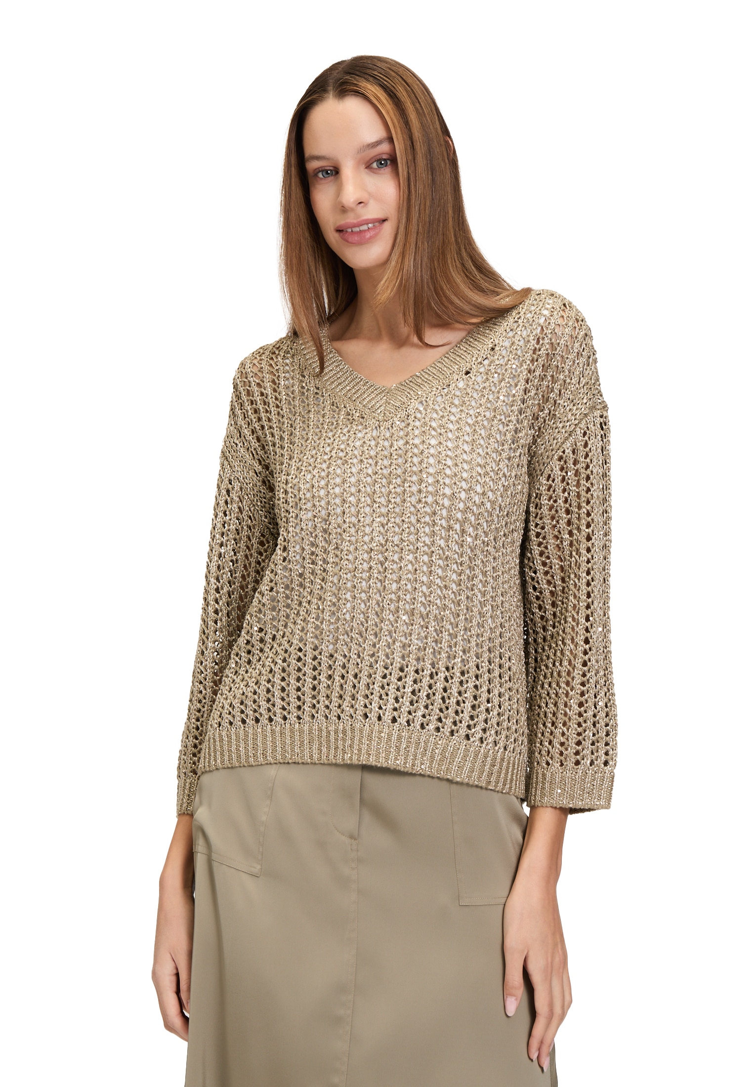 Betty Barclay Strickpullover "Betty Barclay Damen Lochstrick-Pullover mit P günstig online kaufen