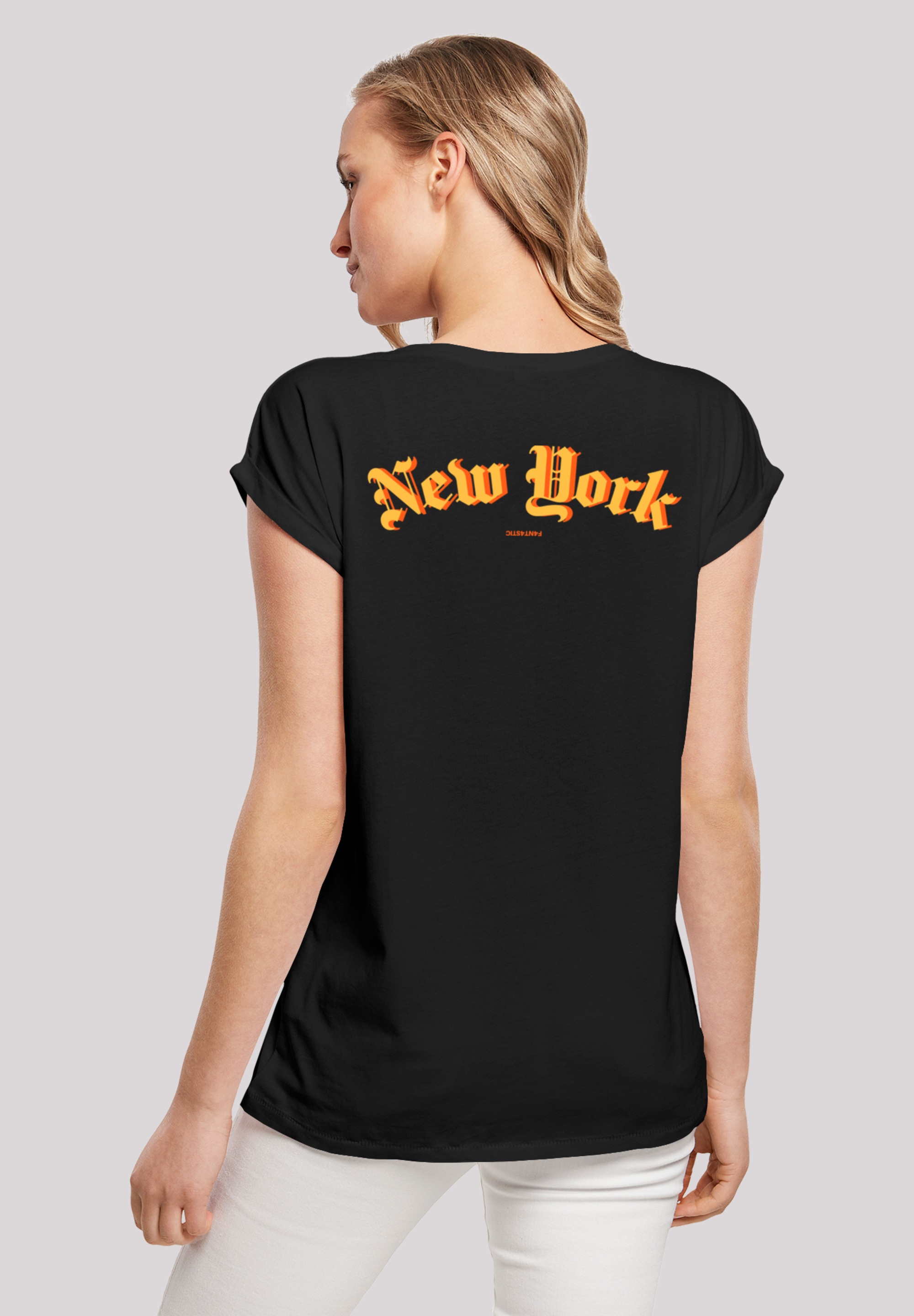 F4NT4STIC T-Shirt "New York Orange SHORT SLEEVE TEE", Print