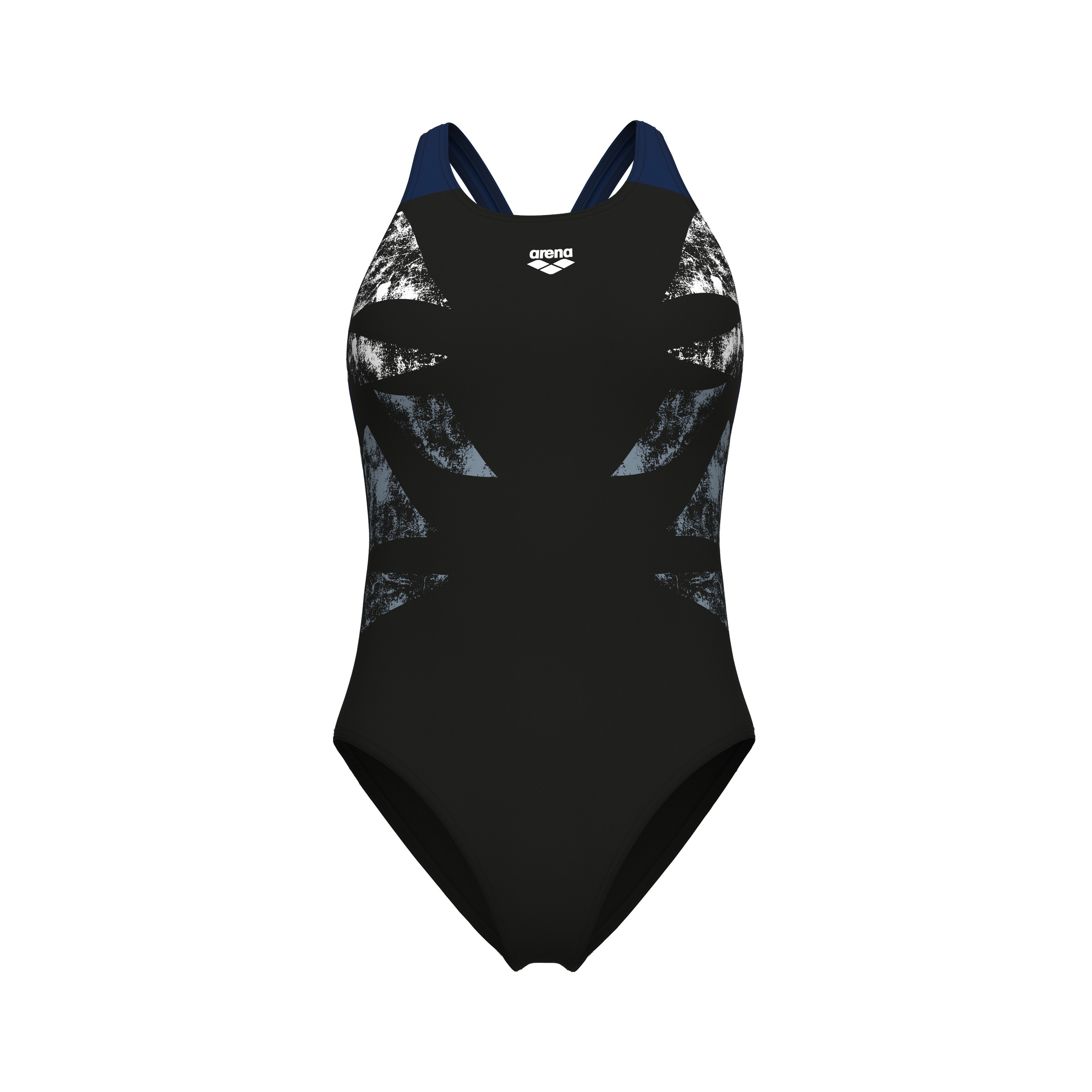 Thumbnail - Arena Badeanzug "WOMENS ARENA GRAPHIC SWIMSUIT V BACK L" sportlicher Stil, mit Elasthan-Anteil, gefütterte Vorderseite