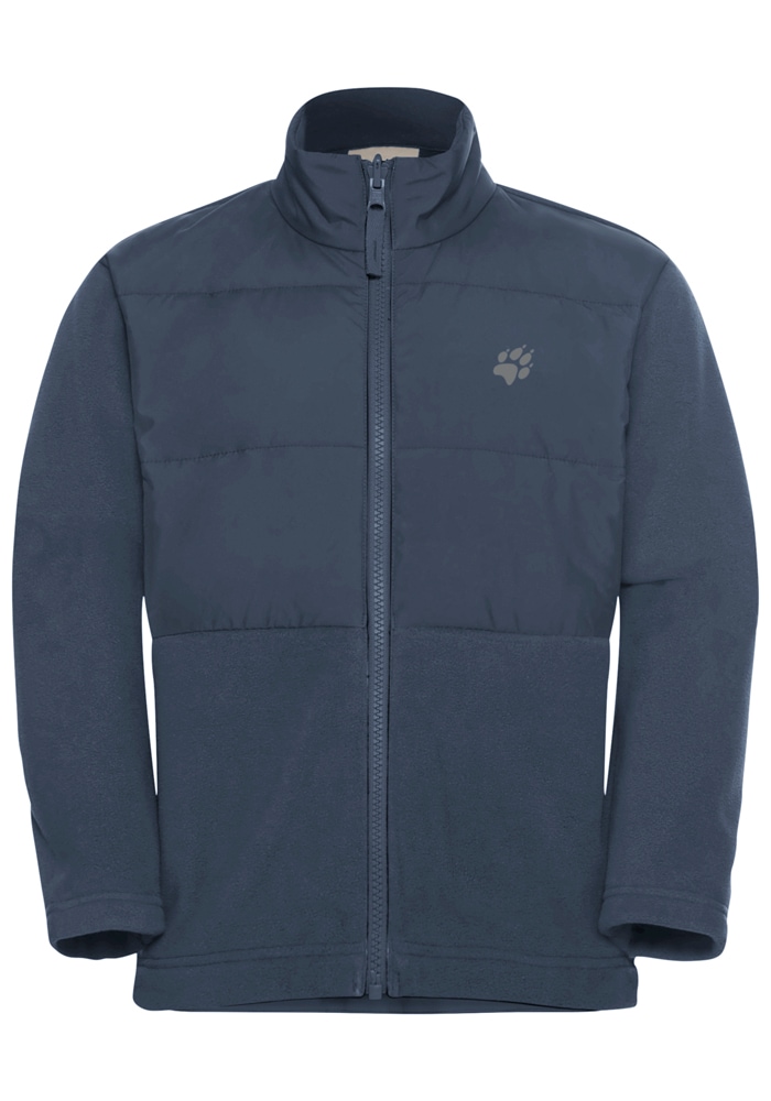 Jack Wolfskin 3-in-1-Funktionsjacke »HYBRID 3IN1 JACKET K« mit Kapuze für Kinder, atmungsaktive Fleece-Innenjacke, wasserdichte Außenjacke