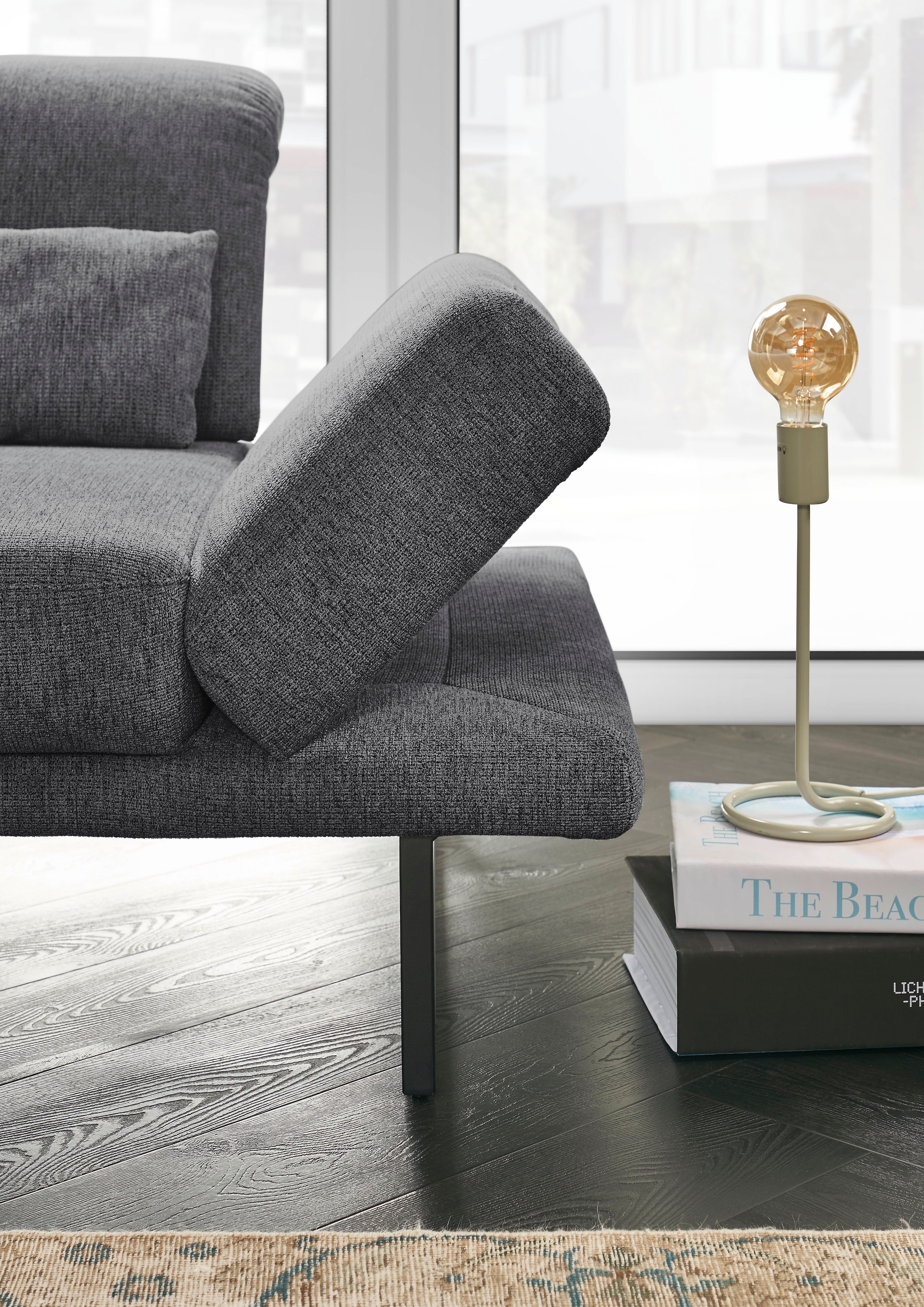 3C Candy Ecksofa »Mallow Designsofa mit Komfortfunktionen, modern und bequem, L-Form«, Verstellbare Armlehne und Kopfteil, manuelle Sitztiefenverstellung