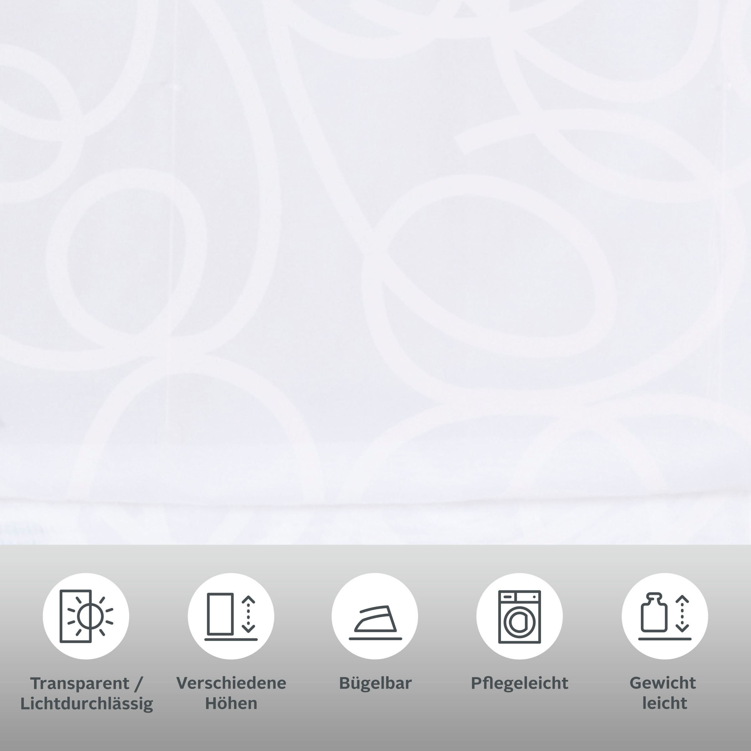 my home Raffrollo "Tanaro" mit Klettschiene Voile, Polyester günstig online kaufen