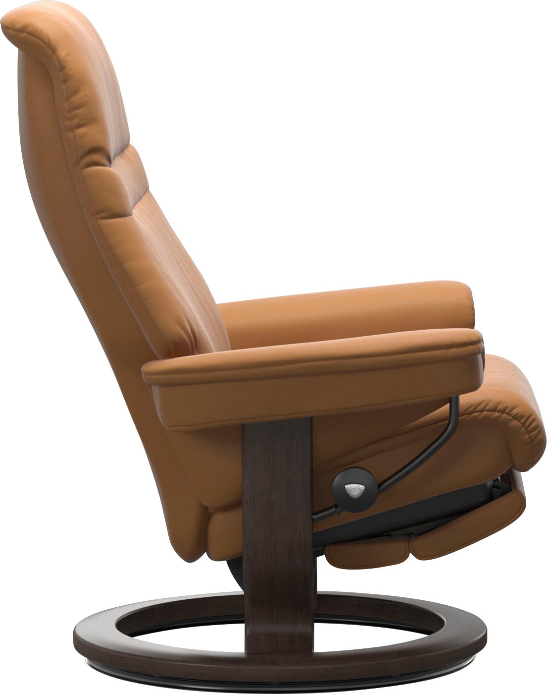 Relaxsessel STRESSLESS "Sunrise", new caramel batick, B:79cm H:103cm T:78cm, Leder BATICK: BATICK ist ein leicht korrigiertes, durchgefärbtes und genarbtes Möbelleder, bei dem die meisten Unebenheiten und Spuren in der Regel entfernt wurden.;Leder PALOMA: 8