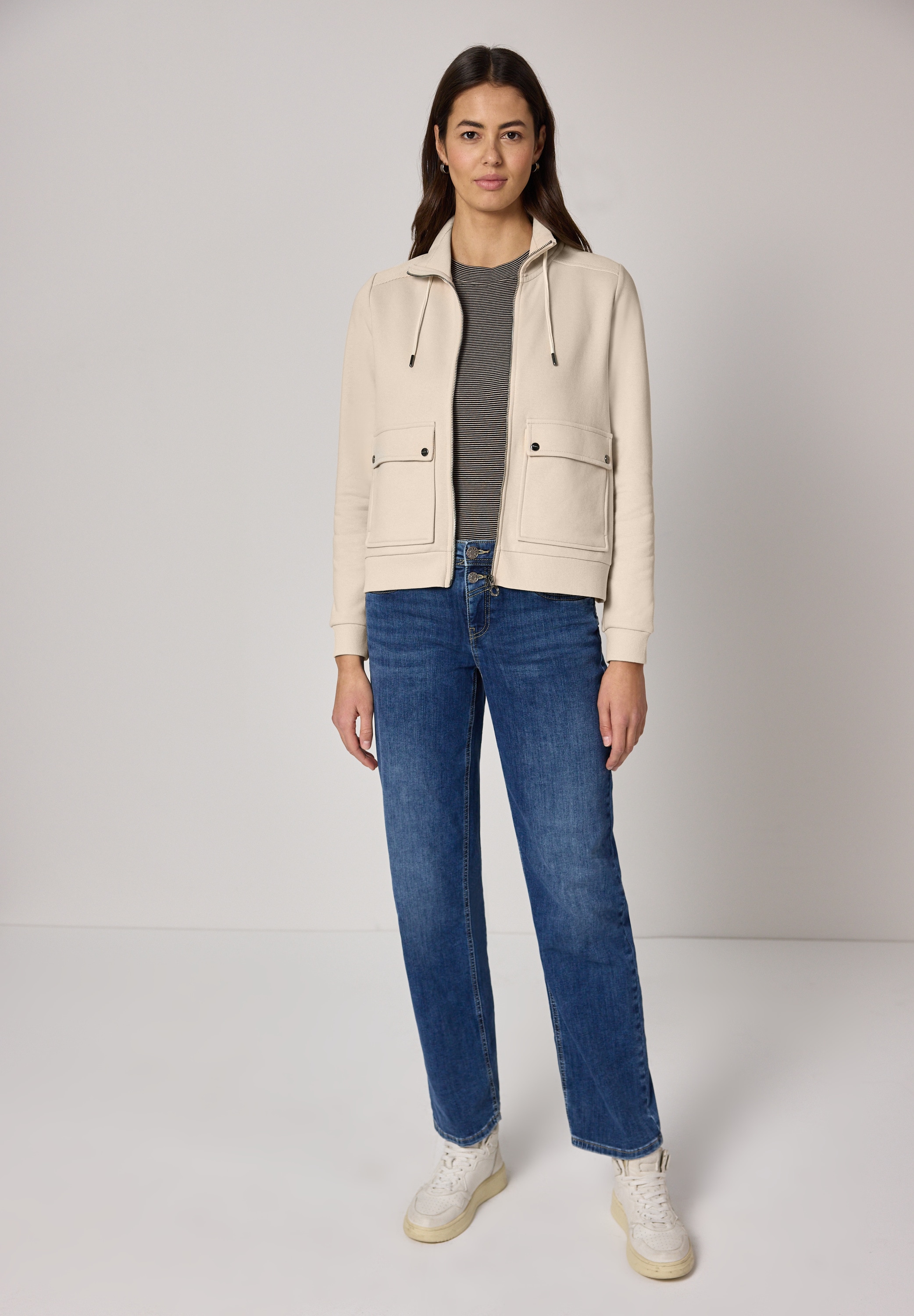 STREET ONE Kurzjacke ohne Kapuze mit Stehkragen