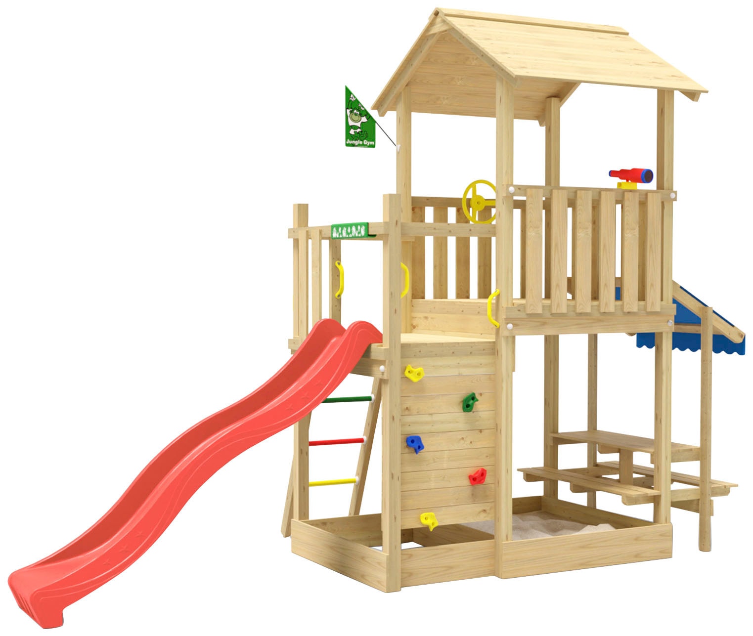Spielturm »Keep«, (Set), Spielanlage mit Mini Market und Rutsche mit Wasseranschluss