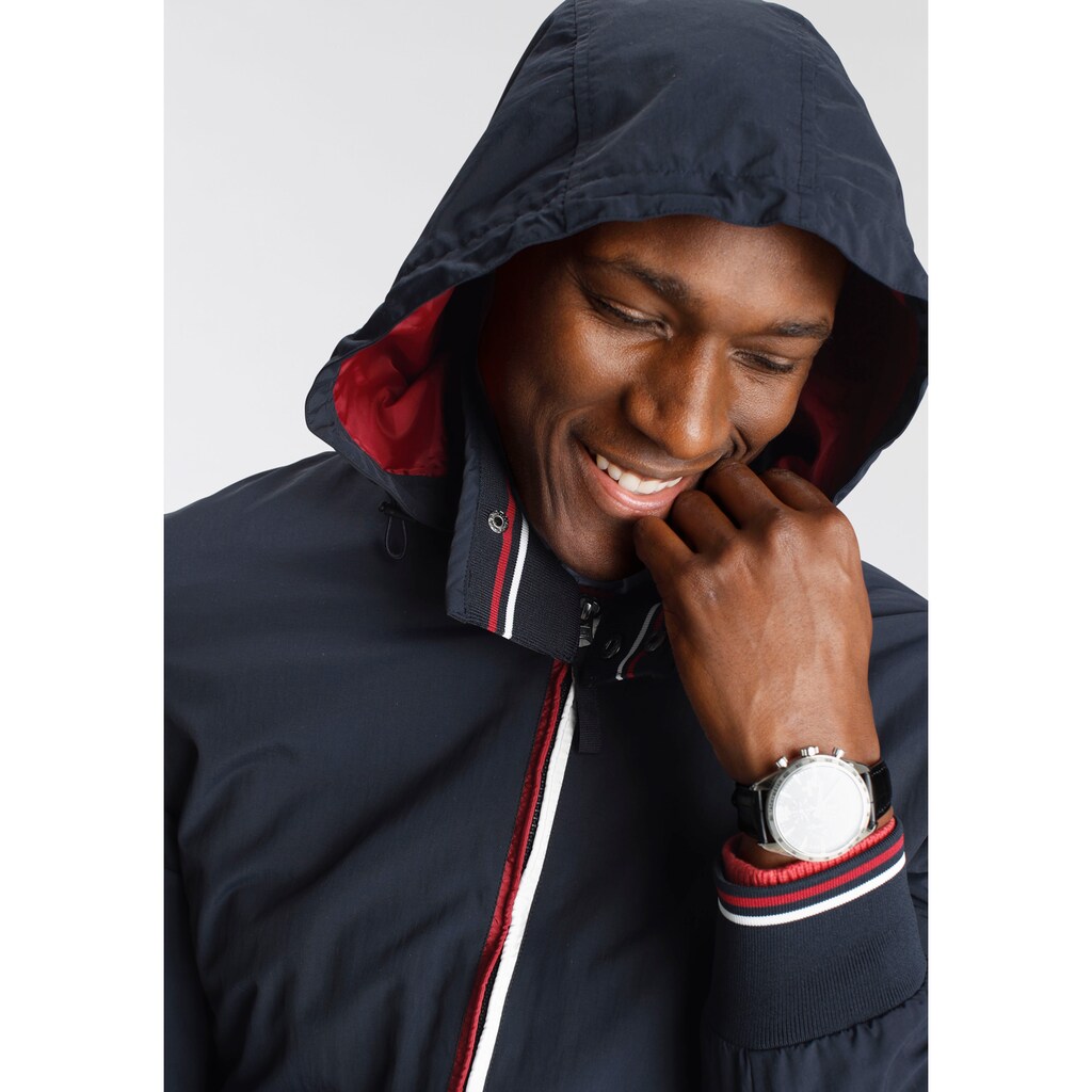 DELMAO Blouson, mit Kapuze, mit kontrastfarbiger Paspel am Reißverschluss - NEUE MARKE!