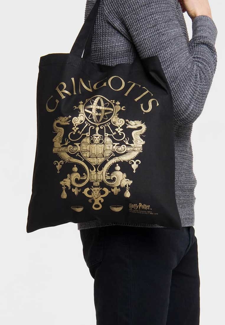 LOGOSHIRT Henkeltasche »Baumwolltasche«, mit Gringotts-Print