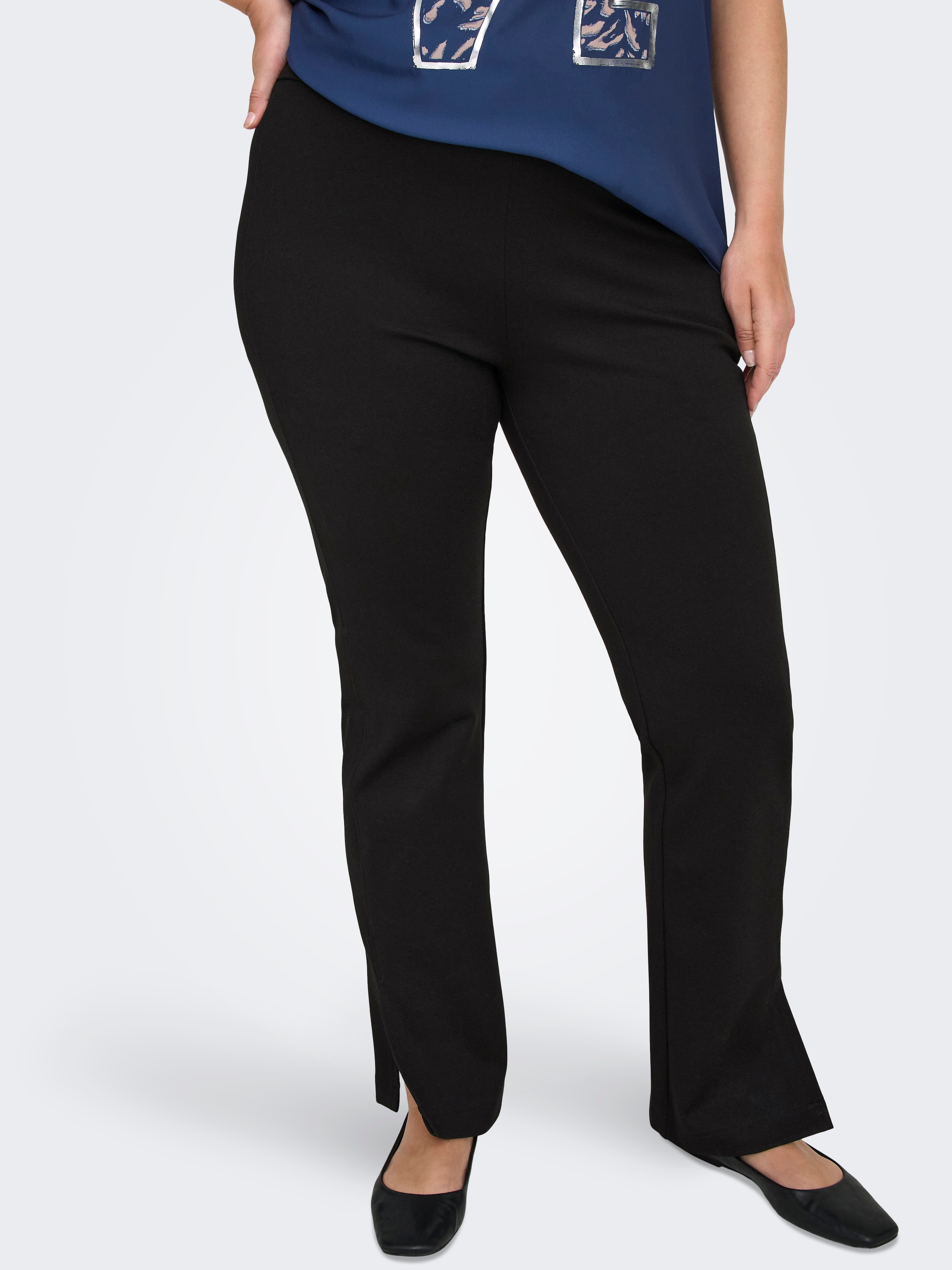 ONLY CARMAKOMA Highwaist Leggings "CARMARCELLA HW SLIT FLARE LEGGING PNT" günstig online kaufen