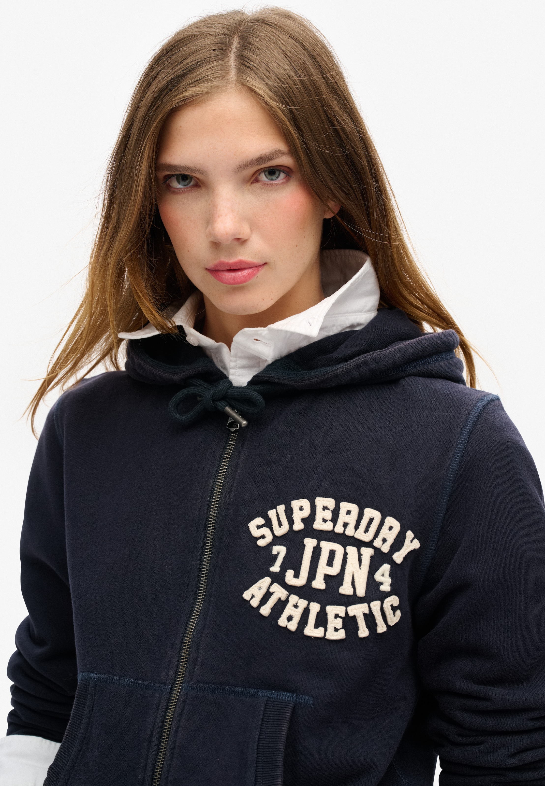 Superdry Kapuzensweatjacke »ATHLETIC RELAXED CROP ZIPHOOD«