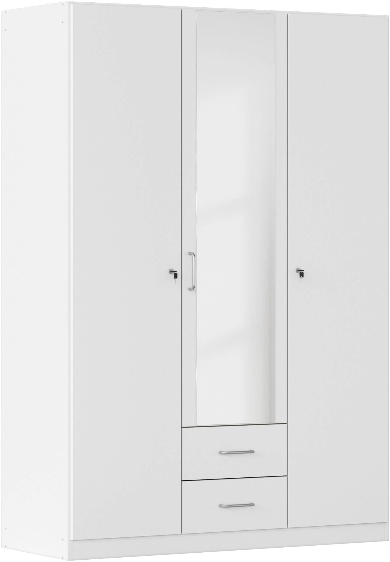 rauch Kleiderschrank "Schrank Garderobe Garderobenschrank Putzschrank Wäscheschrank BERGHEIM" Breiten 91/136/181 cm, Höhe 197 cm, 2 Außenschubladen, Tür/en abschließbar je 2 Schlüssel MADE IN GERMANY