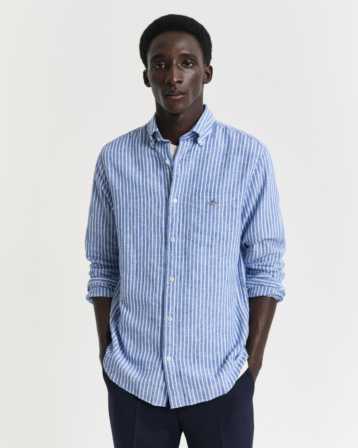 Gant Langarmhemd "REG COTTON LINEN STRIPE SHIRT", leicht, luftig und atmung günstig online kaufen