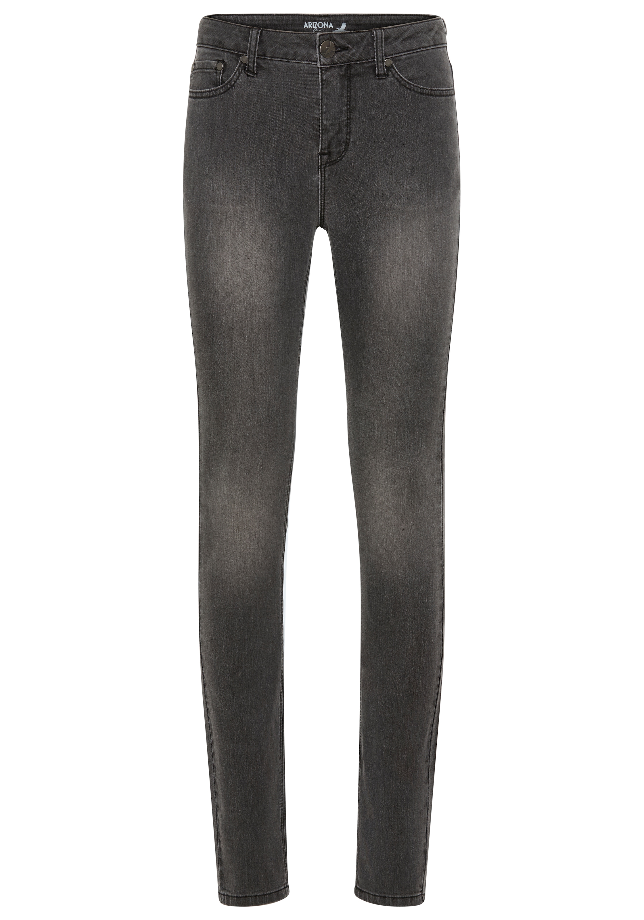Arizona Slim-fit-Jeans »Shaping«, enge Passform, Röhrenjeans, Used-Look-Waschung, hohe Leibhöhe