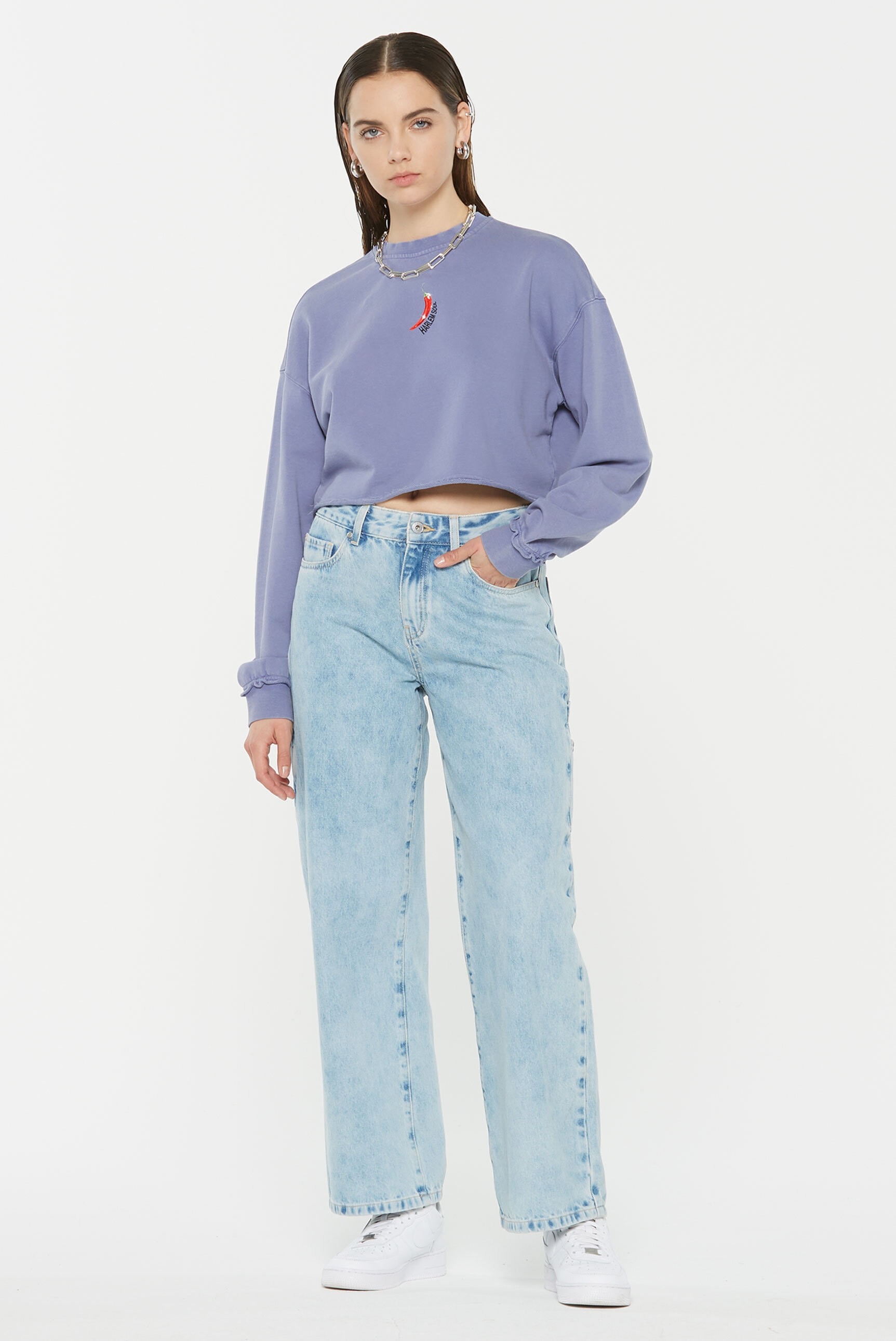 Harlem Soul Sweater, mit Used-Kante am Ärmel