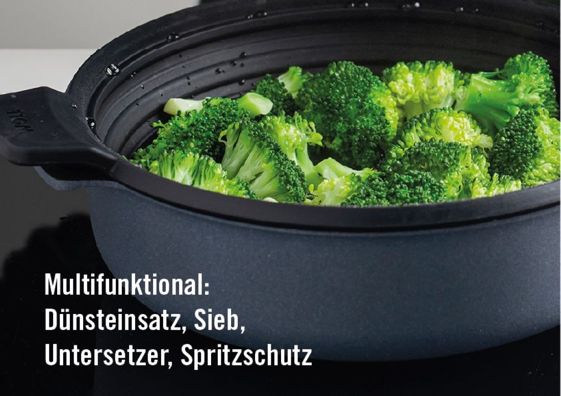 WOLL Spritzschutzdeckel »WOLL Silikonspritzschutz, viereckig« Hitzebeständig, Spülmaschinengeeignet, für Pfannen und Töpfe