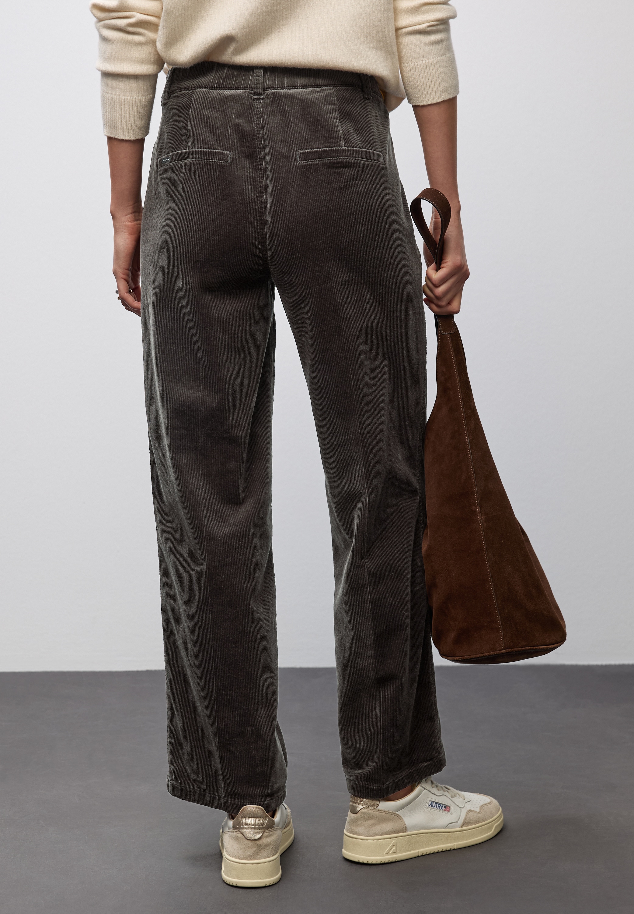 STREET ONE Cordhose, Straight Leg, Mid Waist