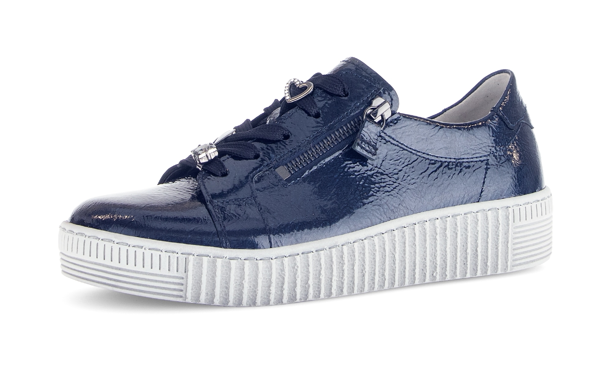Gabor Plateausneaker, Freizeitschuh, Halbschuh, Schnürer mit edlen Schmuck- günstig online kaufen