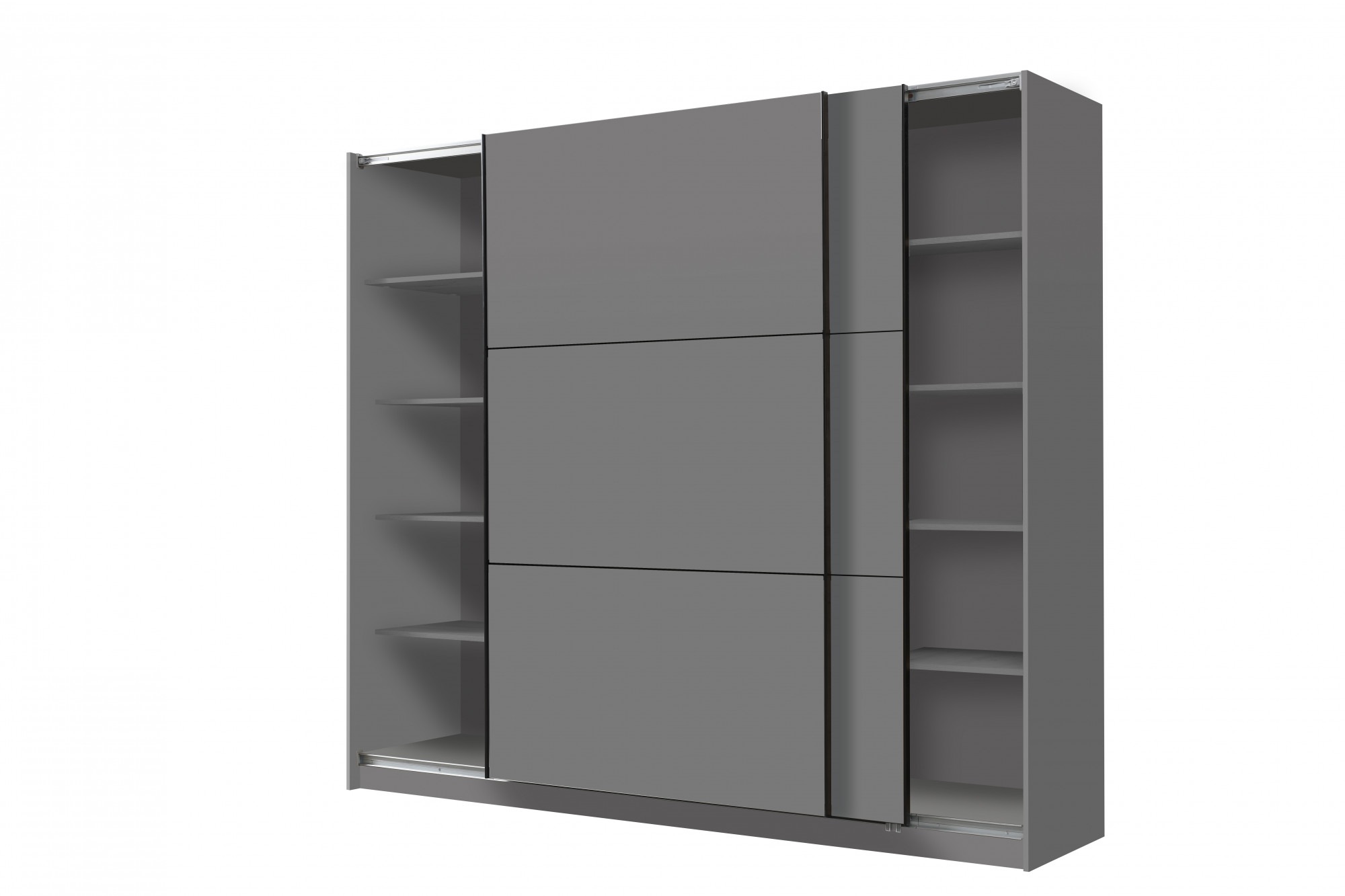 INOSIGN Schwebetürenschrank »Sierra klassischer Kleiderschrank Wäscheschrank 179 oder 217cm breit«, mit kompletter Inneneinteilung, FSC®-zertifizierter Holzwerkstoff