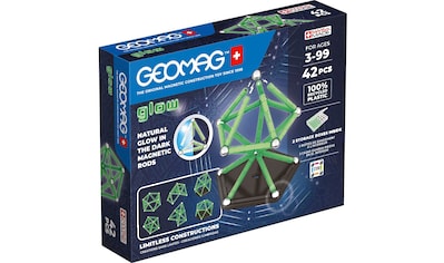 Magnetspielbausteine »GEOMAG™ Glow, Recycled«, (42 St.)