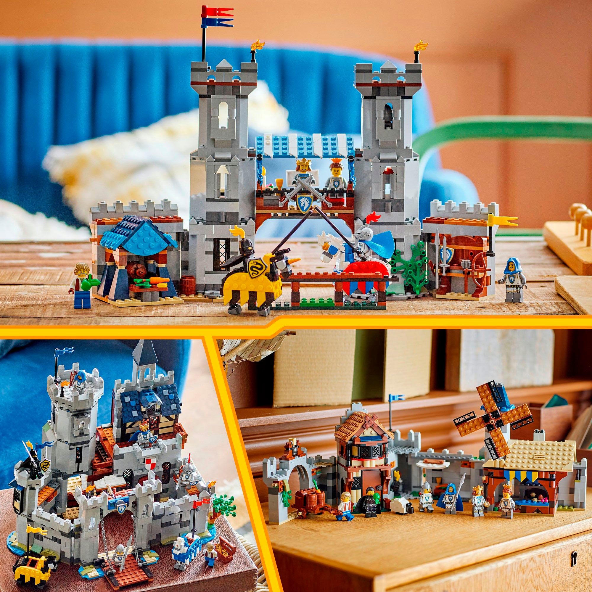 LEGO® Konstruktionsspielsteine »Ritterburg im Mittelalter (31168), LEGO LEGO Creator«, (1371 St.), Made in Europe