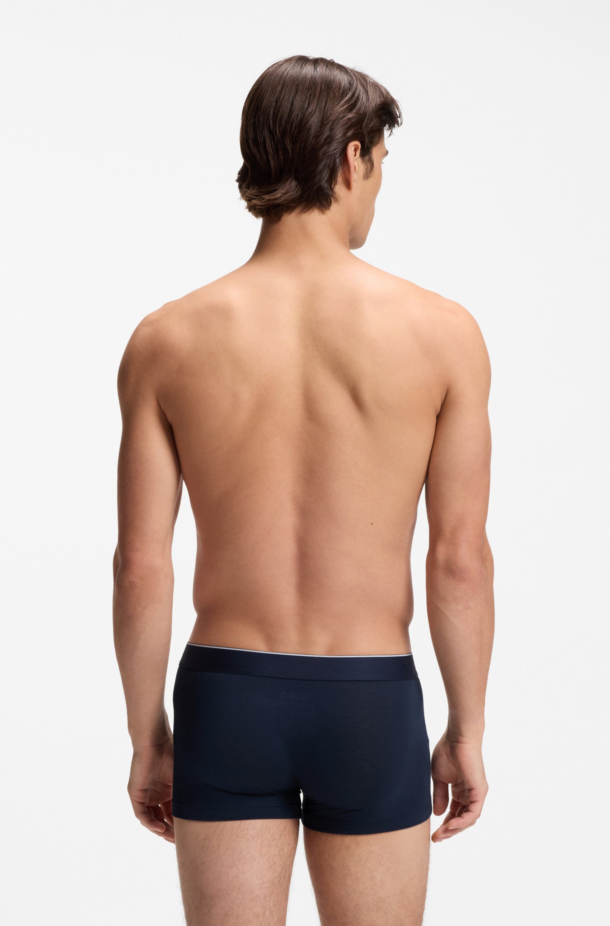 HUGO Underwear Trunk »TRIPLET TITAN« 3 Stk. aus Jacquard mit außenliegendem Bund