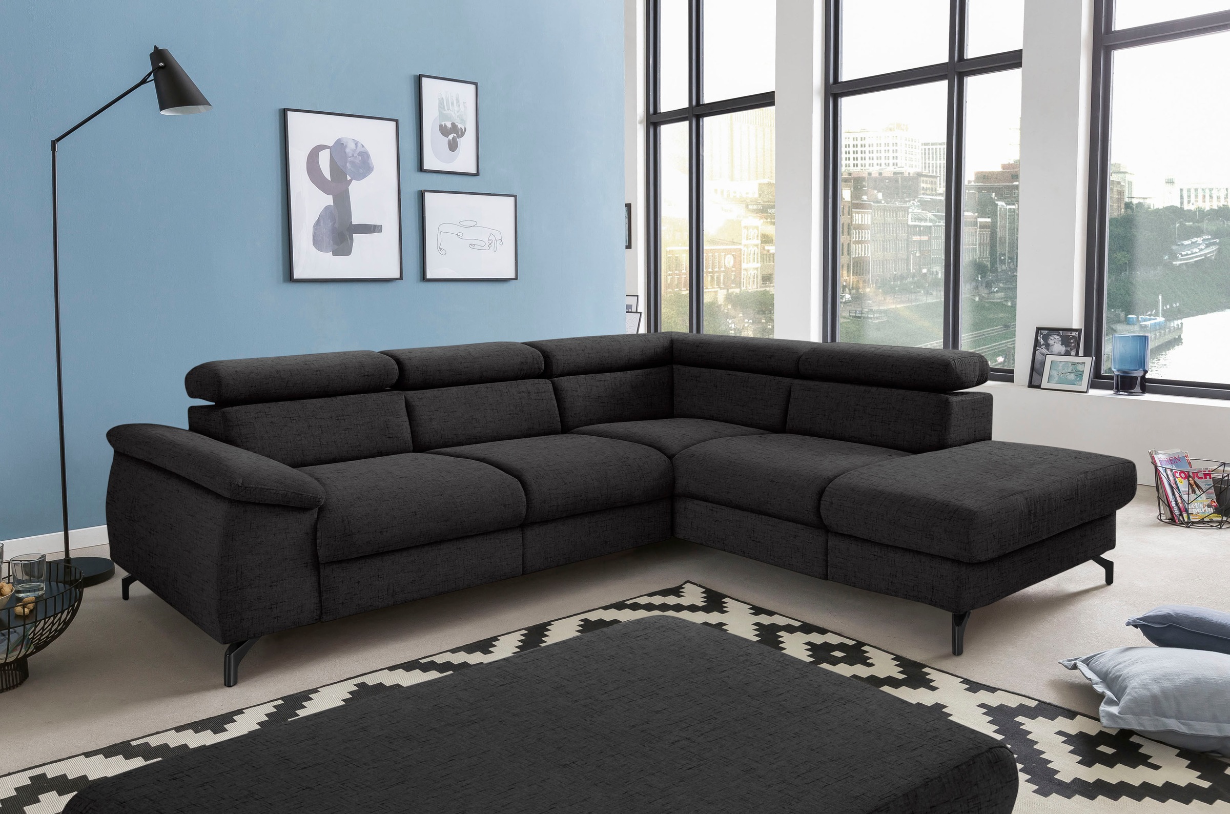 COTTA Ecksofa "Komaris L-Form", mit Kopfteilverstellung, wahlweise mit Bett günstig online kaufen