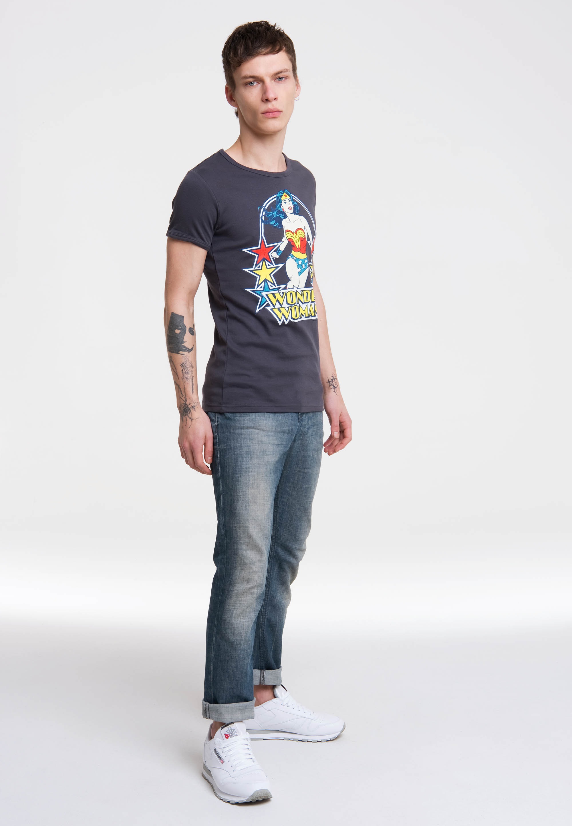 LOGOSHIRT T-Shirt "Wonder Woman" mit trendigem Retro-Print günstig online kaufen
