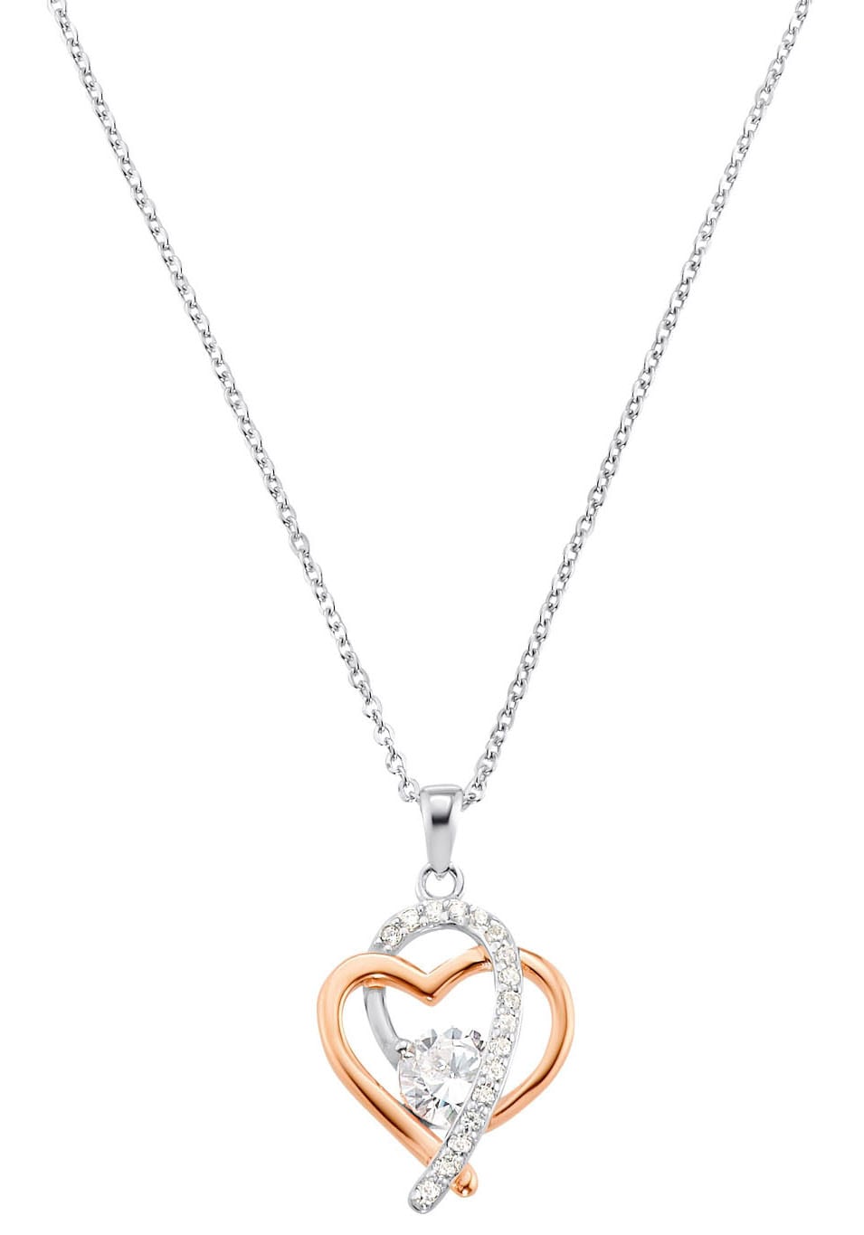 Amor Kette mit Anhänger »Red Heart 9291779« mit Zirkonia