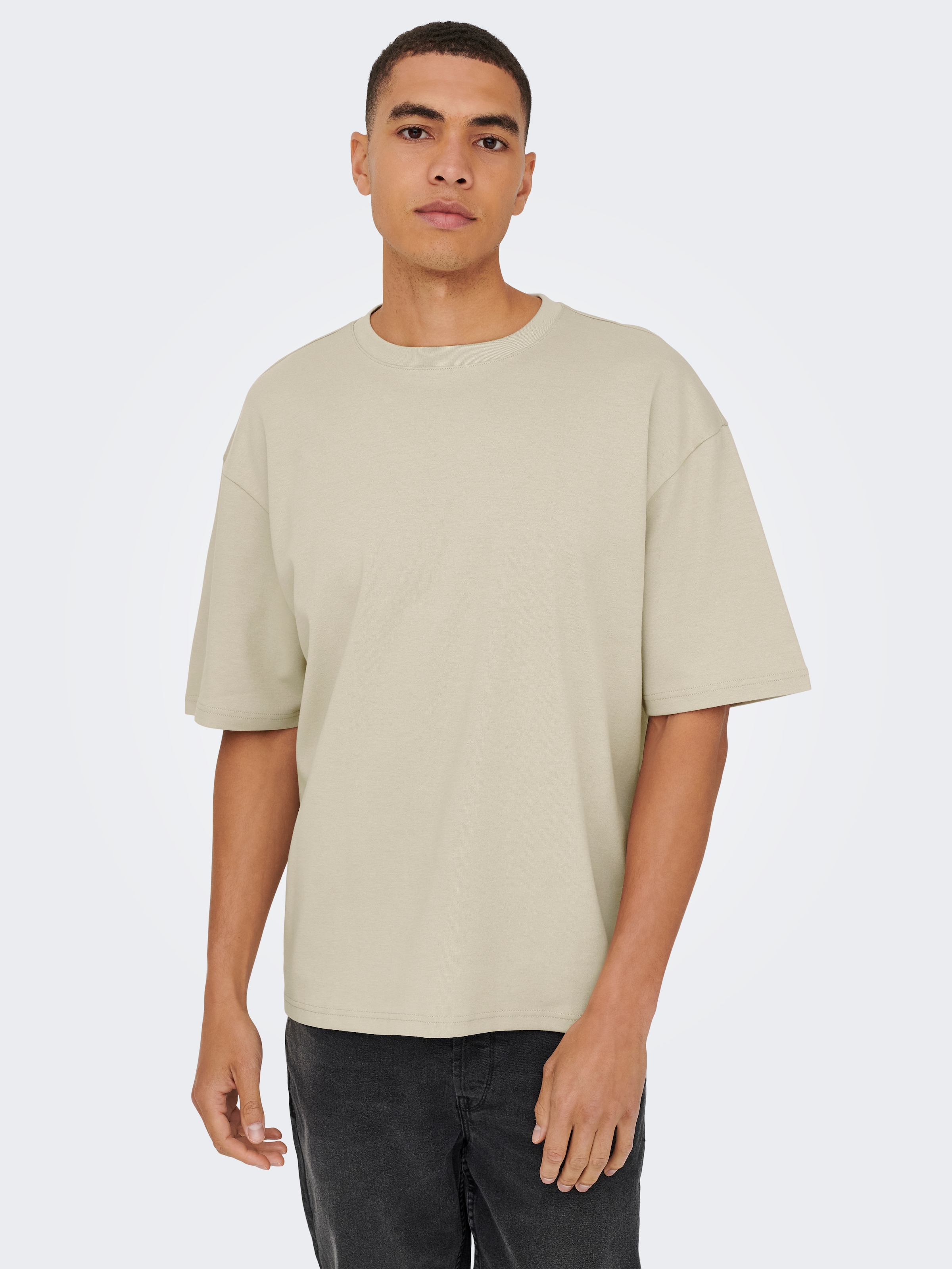 ONLY & SONS Rundhalsshirt »ONSCASPIAN AUT SS TEE« Baumwollmischung, regular fit