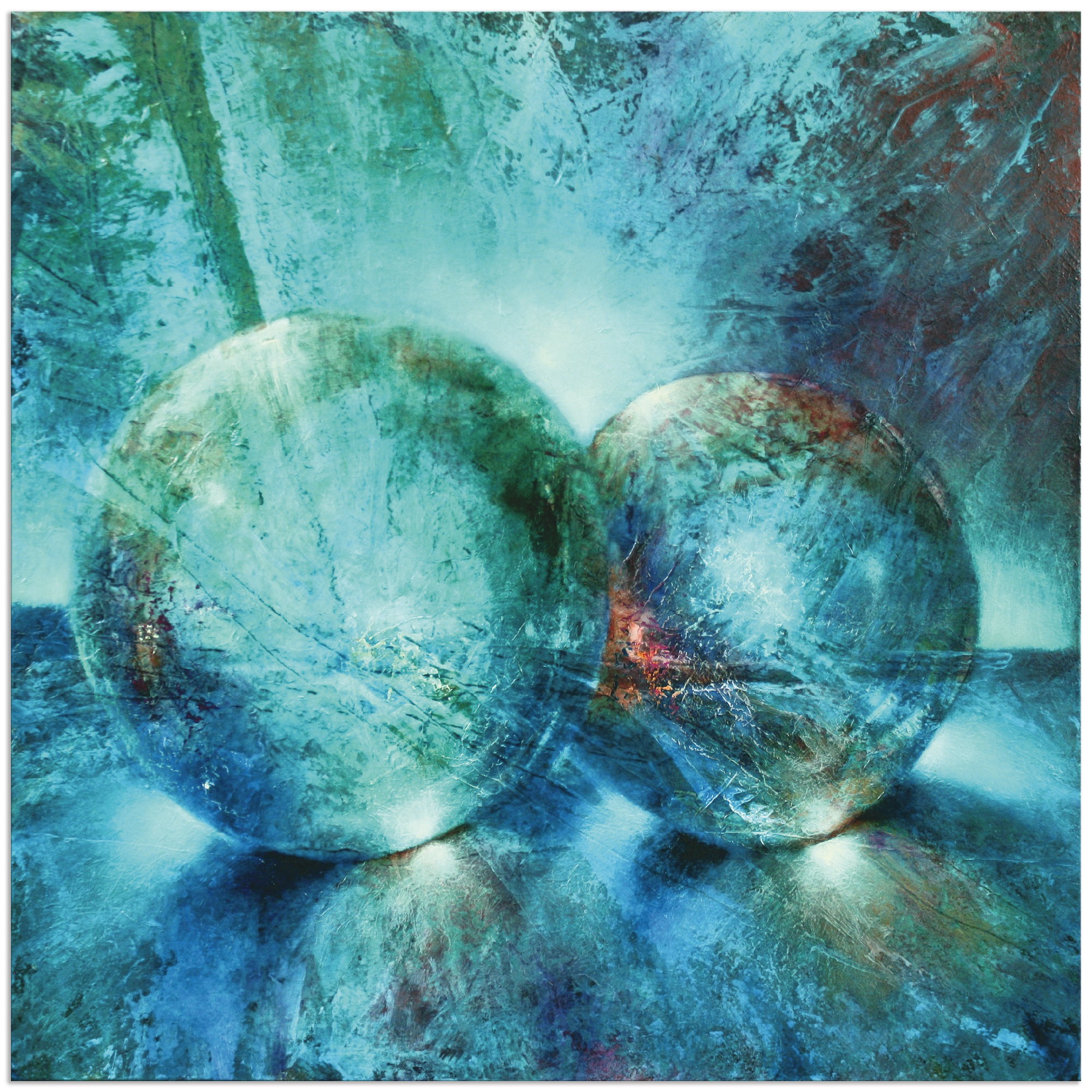 Artland Wandbild "Zwei blaue Murmeln " Muster 1 Stk. tlg. als Alubild, Lein günstig online kaufen