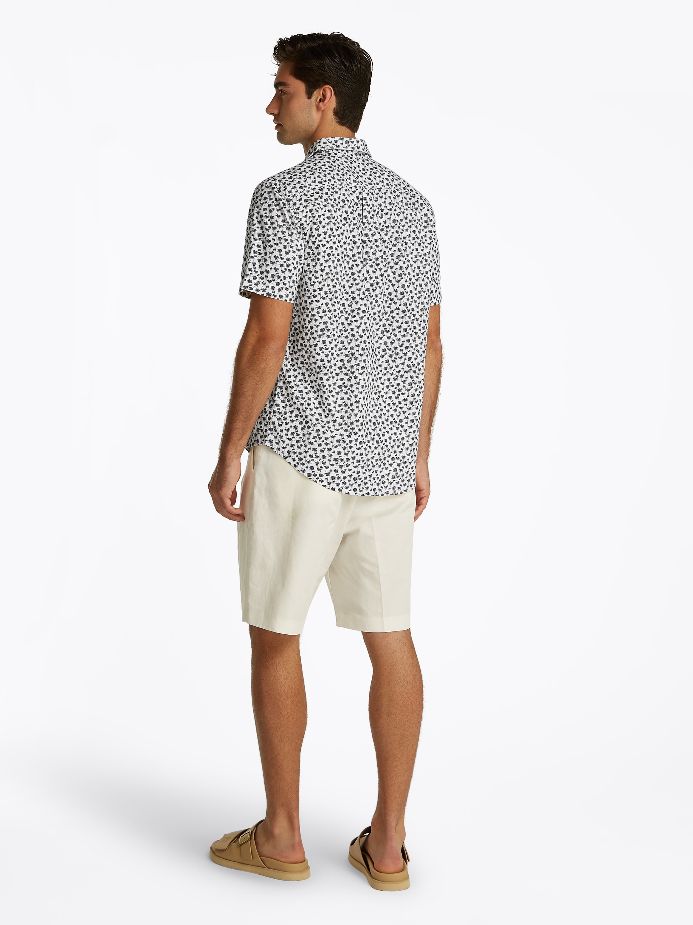 Tommy Hilfiger Kurzarmhemd »FLEX POPLIN PALM SS SF SHIRT«