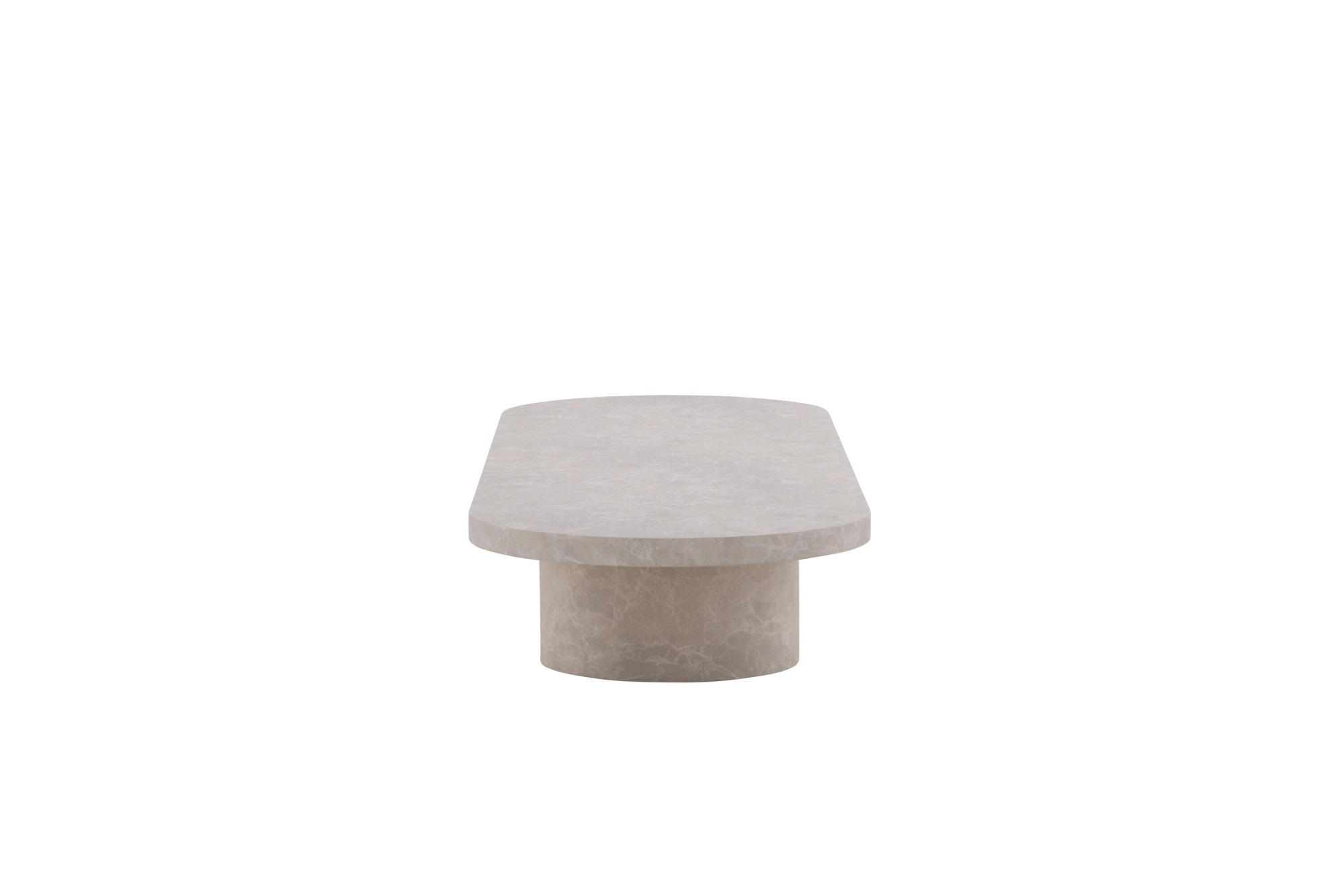 Venture Home Couchtisch »Narvik, ovaler Couchtisch 190 × 60 cm mit Sinterstein-Tischplatte« Sofatisch, MDF, 3D-Papier, sehr niedrig, rundliche Form, geräumig