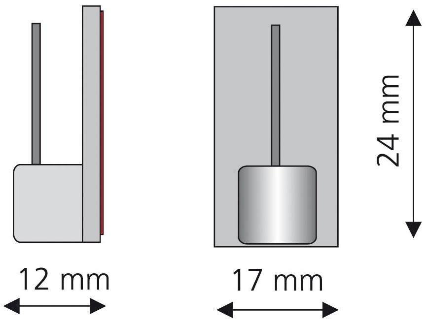 Liedeco Klebeträger, (Set, 4 St.), für Vitragen-Bistrostangen