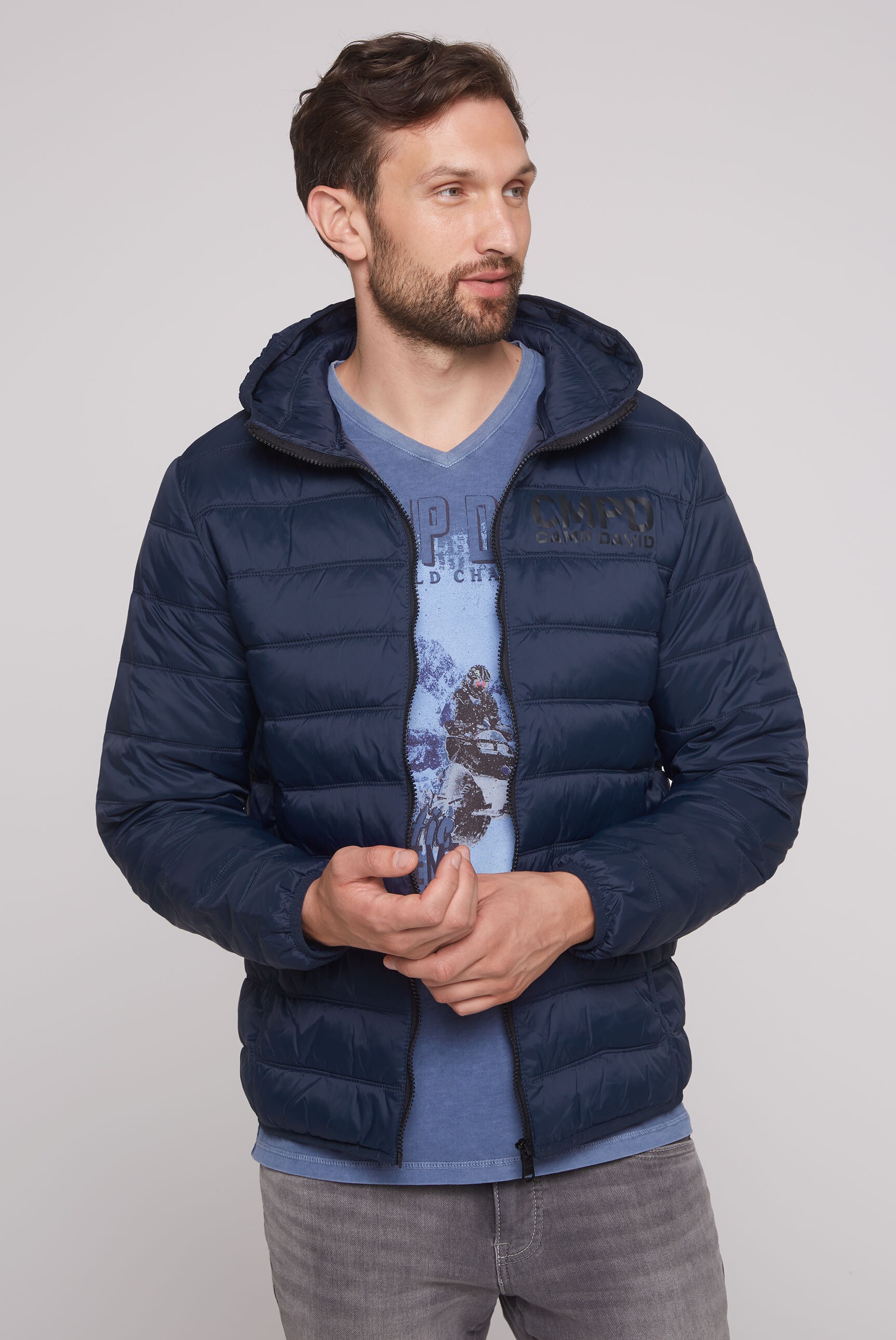 CAMP DAVID Outdoorjacke, mit Kapuze, mit Innentaschen günstig online kaufen