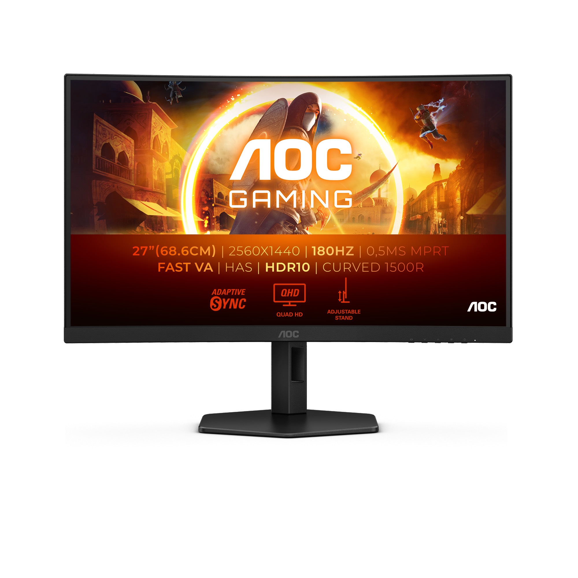 AOC Curved-Gaming-Monitor "CQ27G4X", schwarz, Monitore