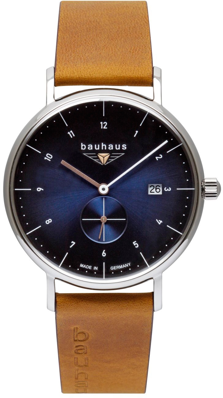bauhaus Quarzuhr »Bauhaus Edition, 2130-3«, Armbanduhr, Damenuhr, Herrenuhr, Datum, Made in Germany