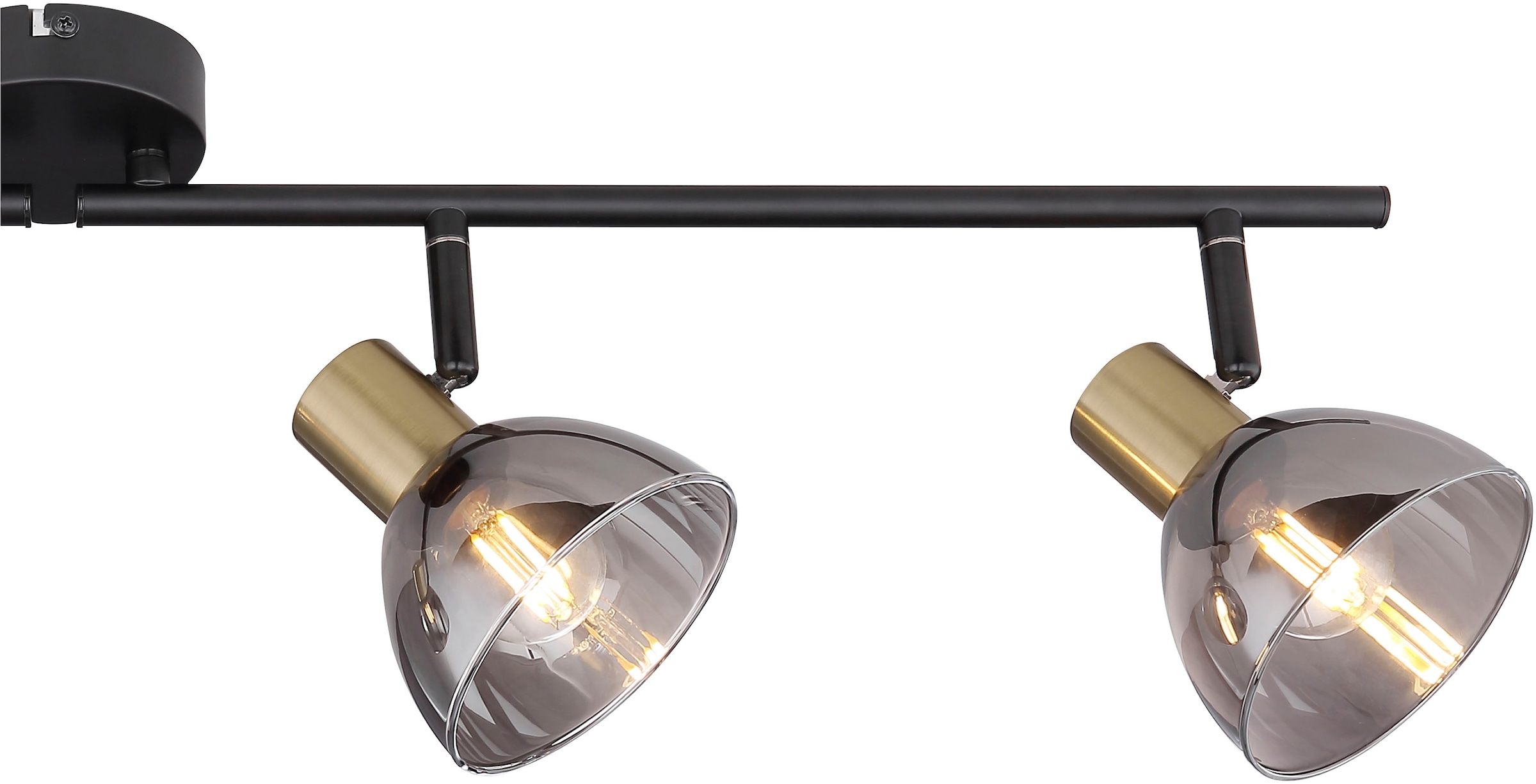GLOBO LIGHTING Deckenspot »JAY« E14 1 Stk. Strahler Schwarz/Bronze, Glas, beweglich, E14