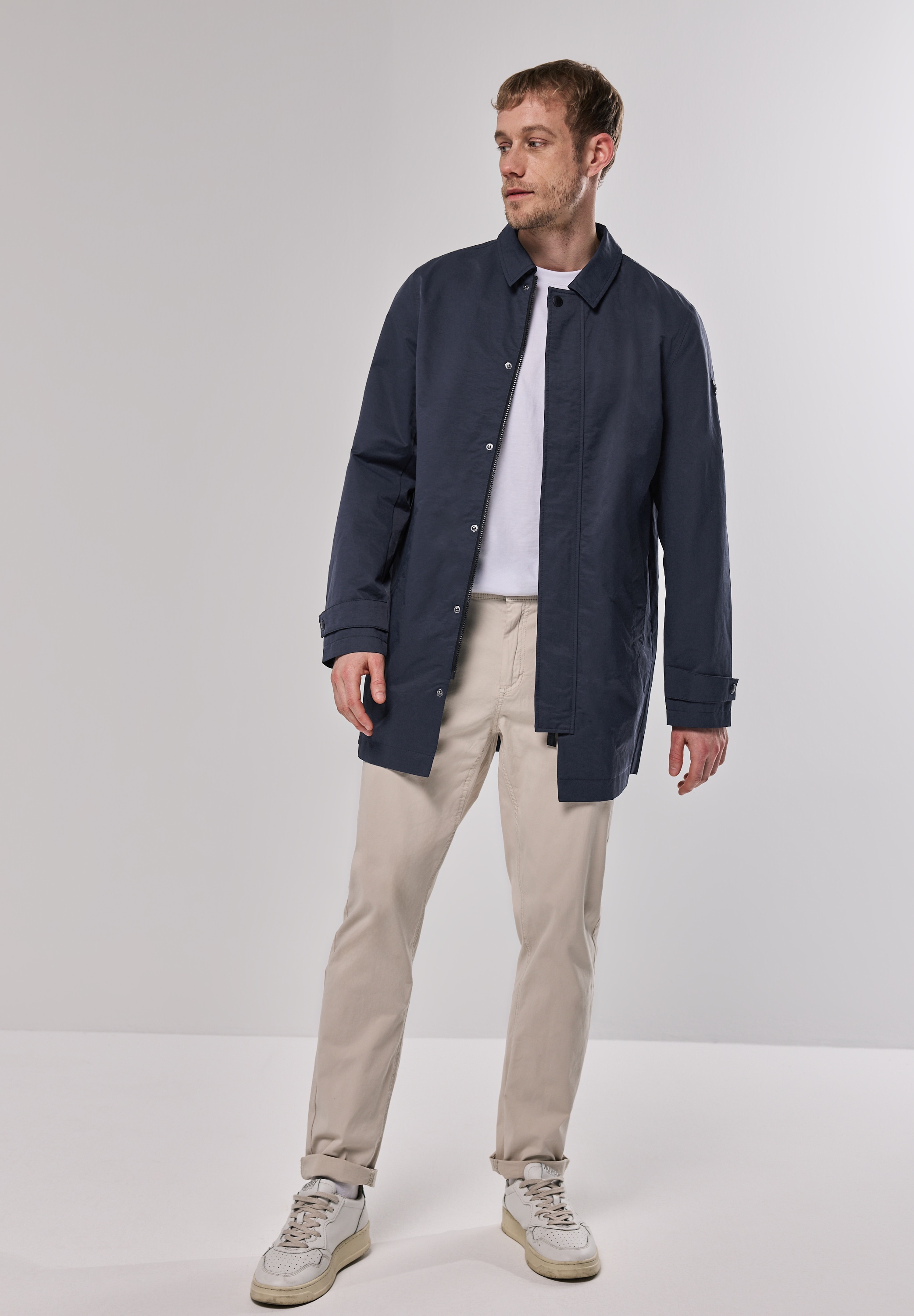 STREET ONE MEN Langjacke, ohne Kapuze, mit Kragen