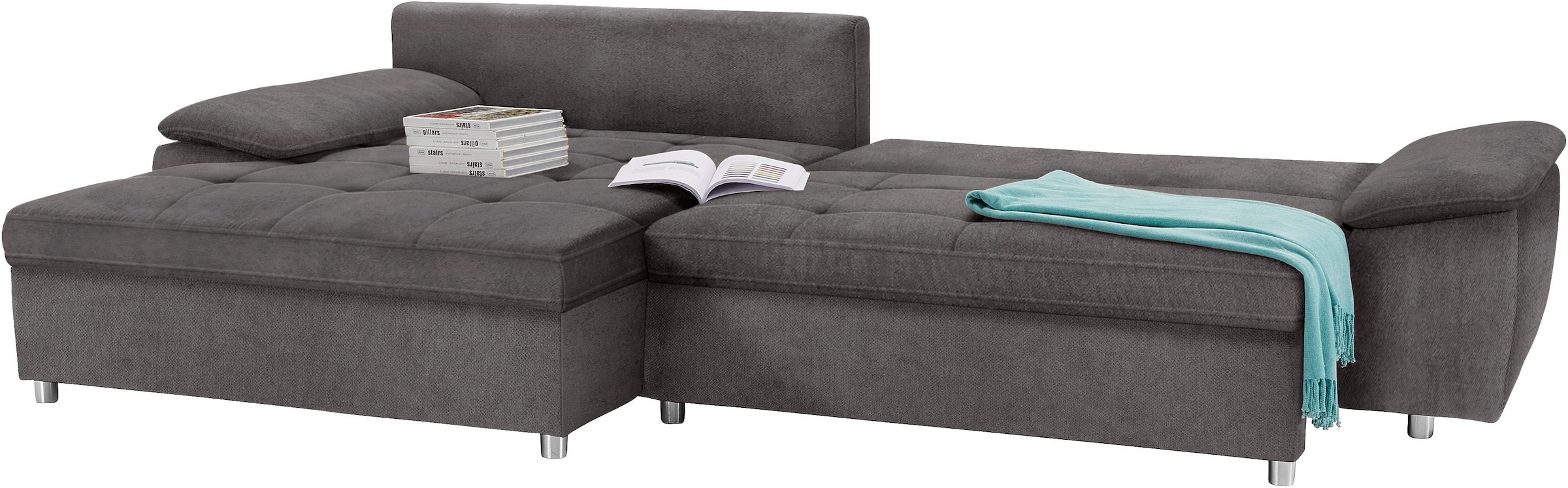 sit&more Ecksofa »Labene L-Form«, wahlweise mit Bettfunktion und Bettkasten, auch als XXL-Variante