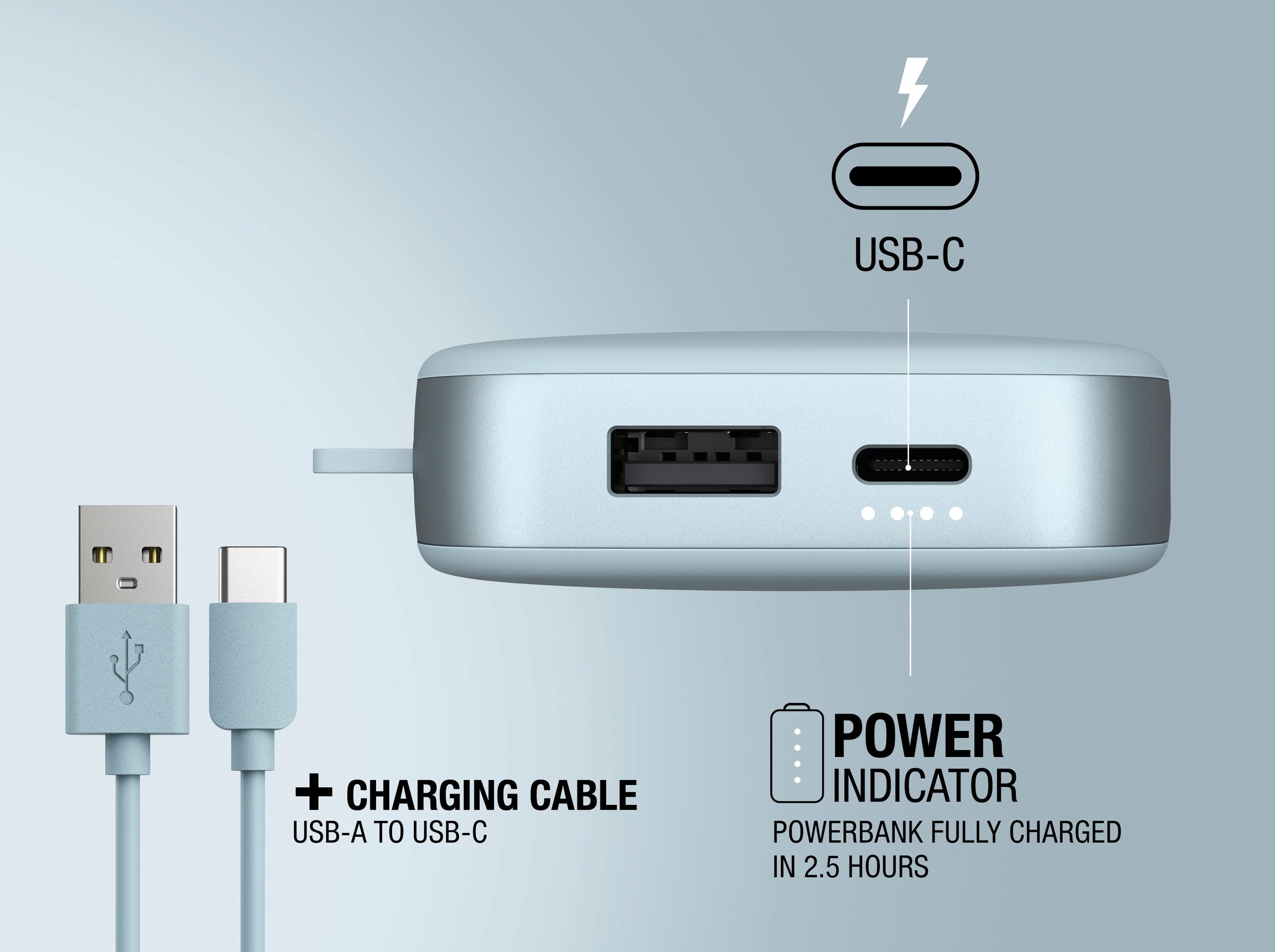 Fresh´n Rebel Powerbank »Power Pack 12000mAh mit USB-C, Ultra Fast Charge & 20W PD«